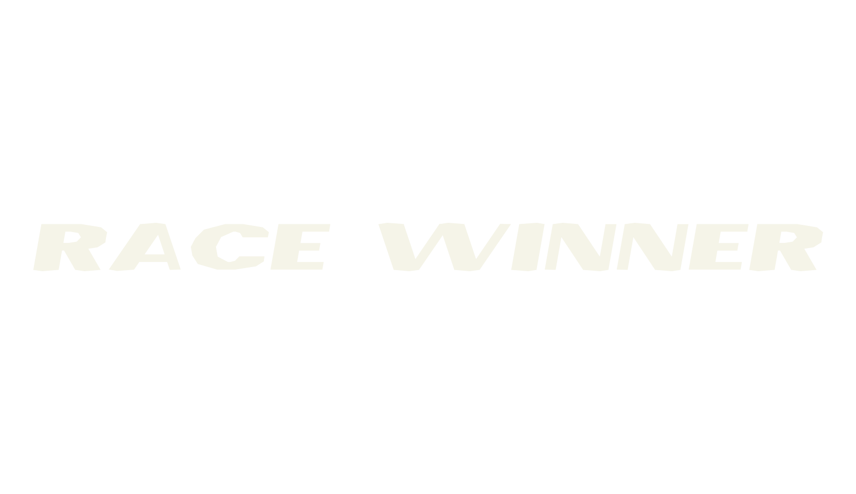 Race Winner, basic font preview
