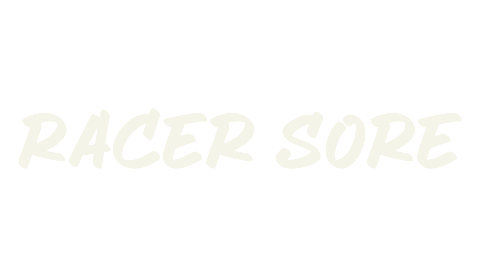 Racer Sore, thick font preview