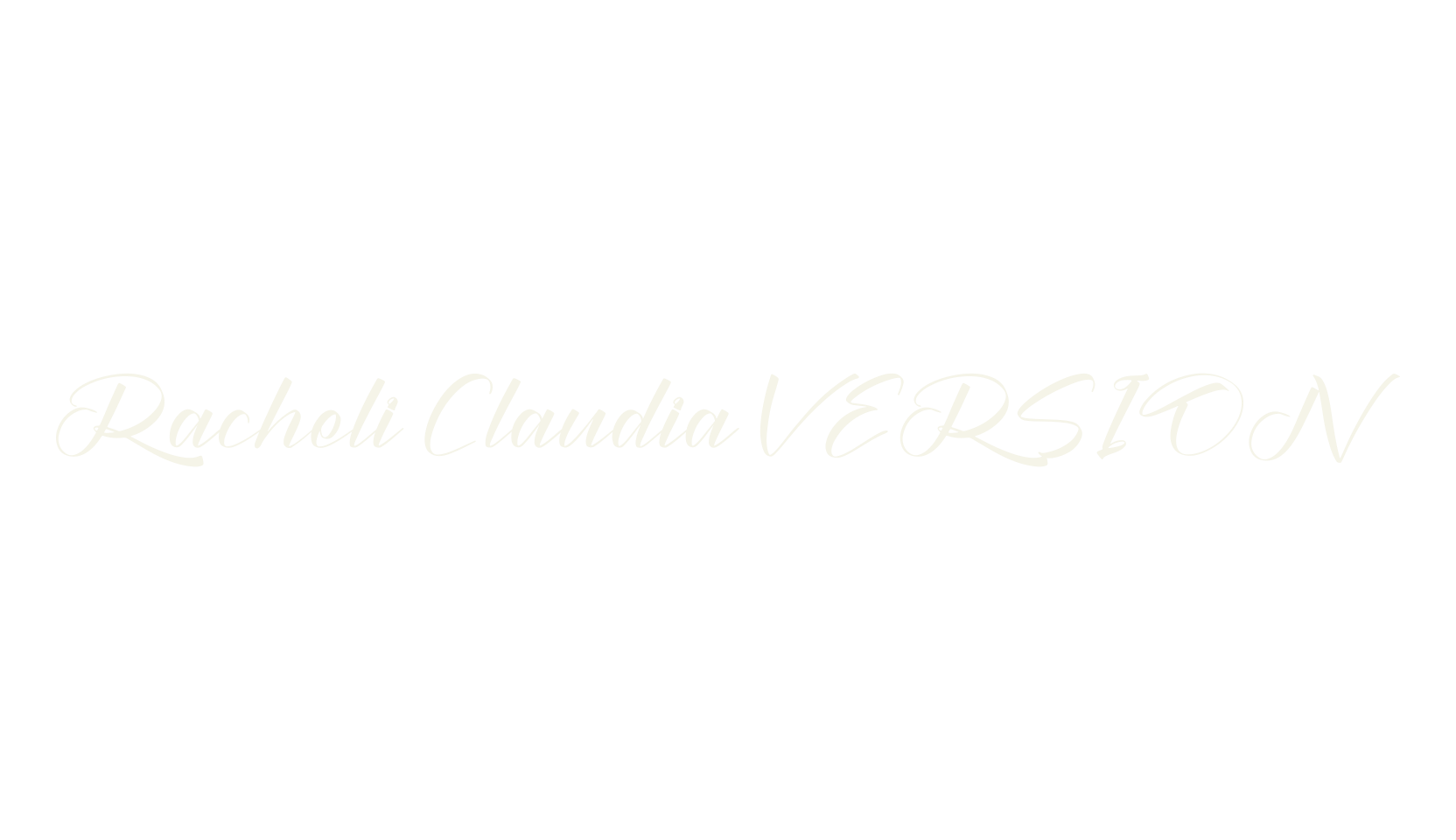 Racheli Claudia VERSION, script font preview