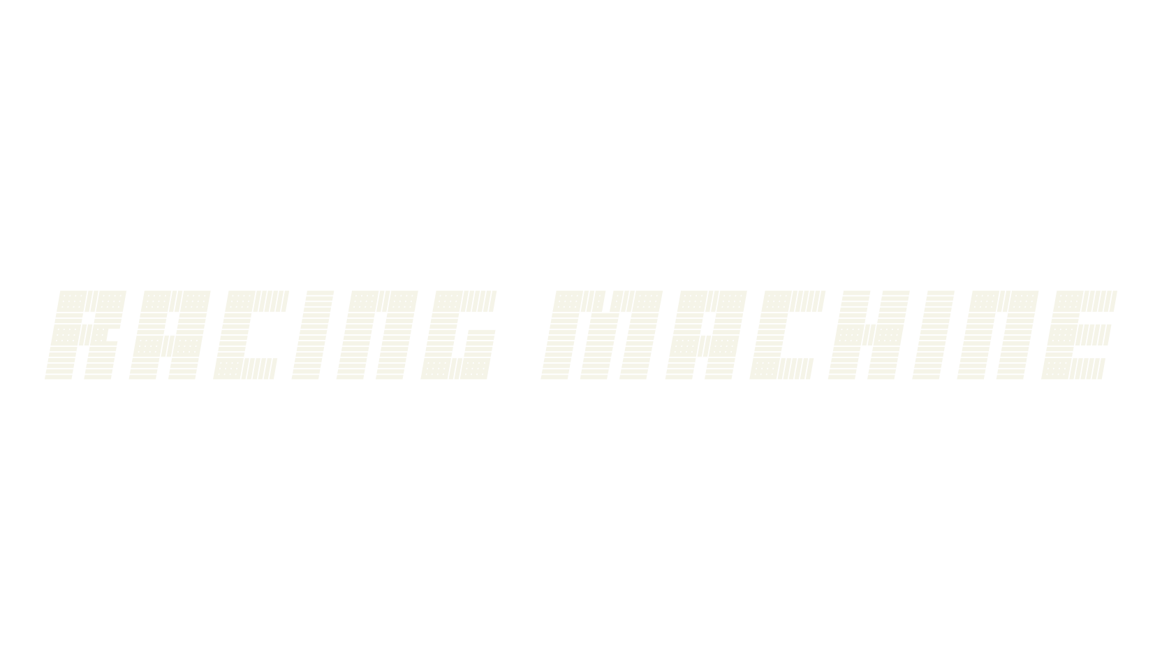 Racing Machine, cool font preview