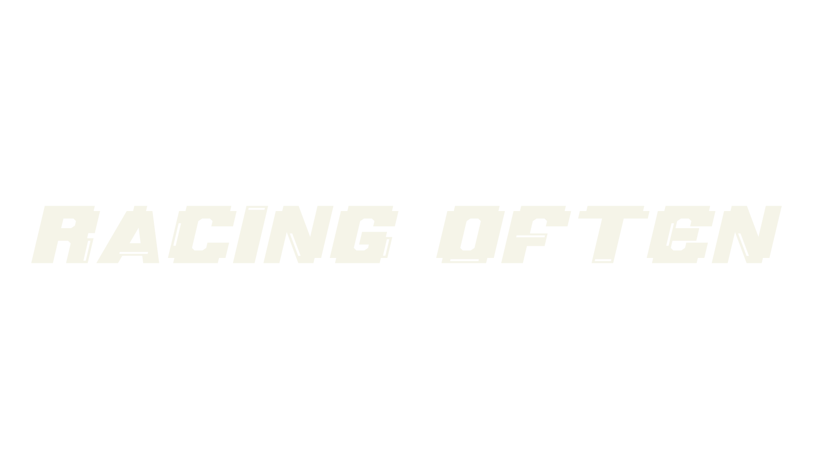Racing Often, pixel font preview
