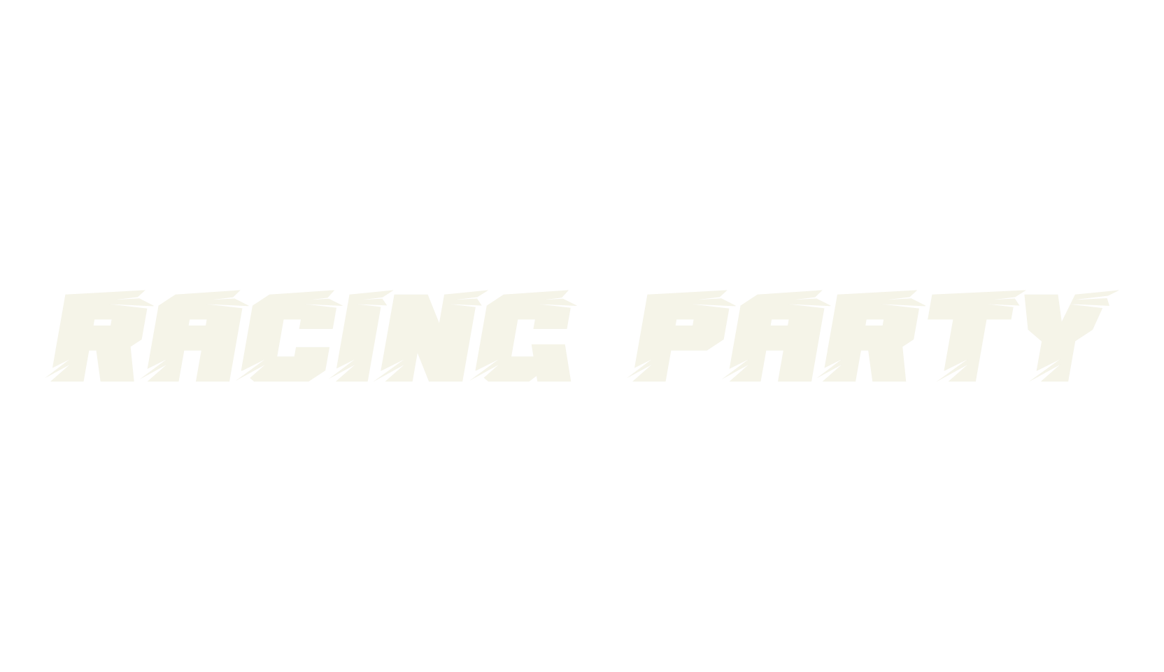 Racing Party, design font preview