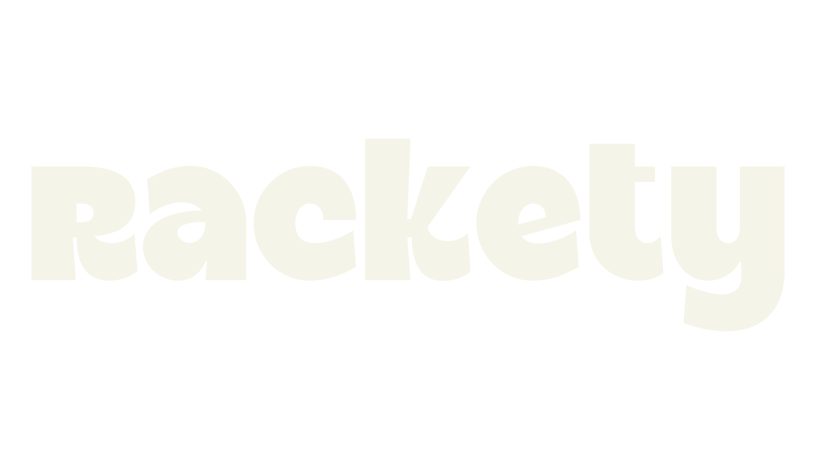 Rackety, quirky font preview