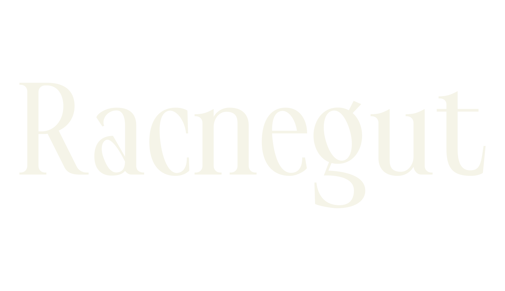 Racnegut, display font preview