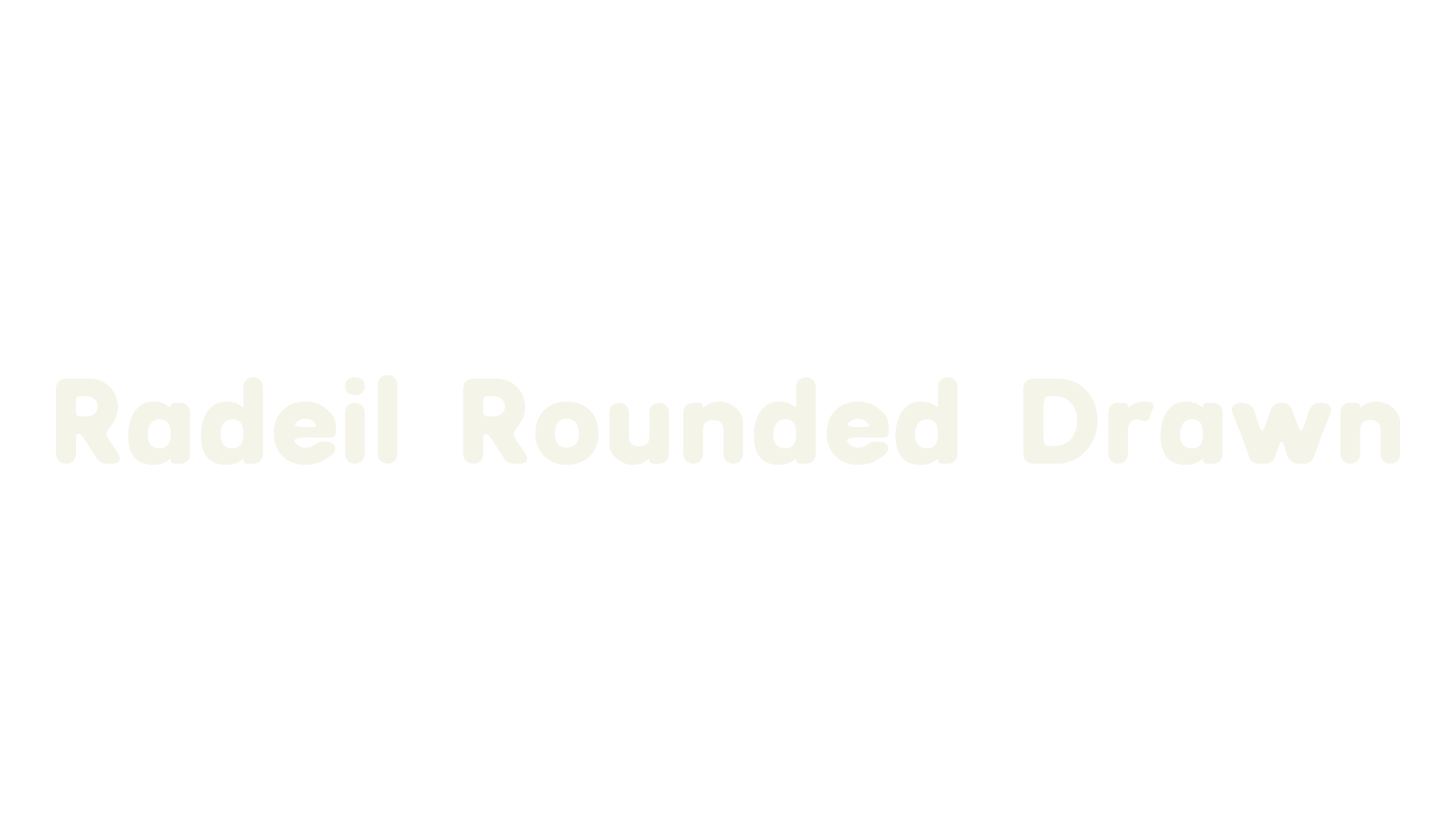 Radeil Rounded Drawn, rounded font preview