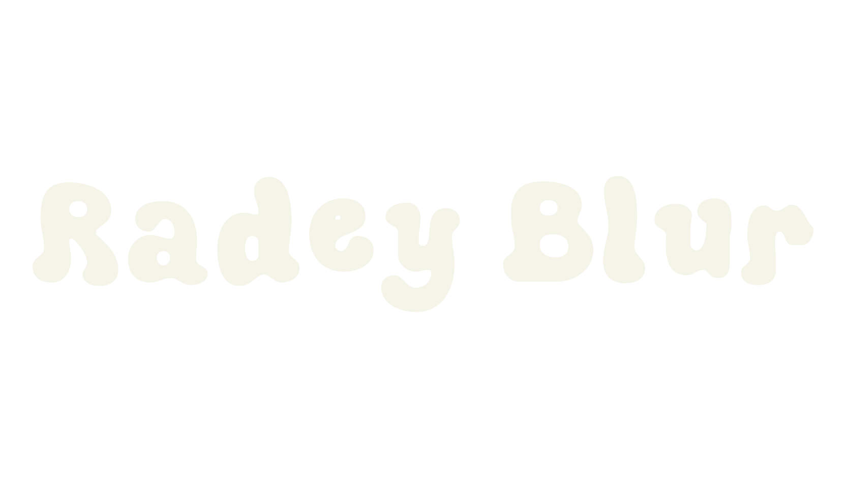 Radey Blur, logo font preview