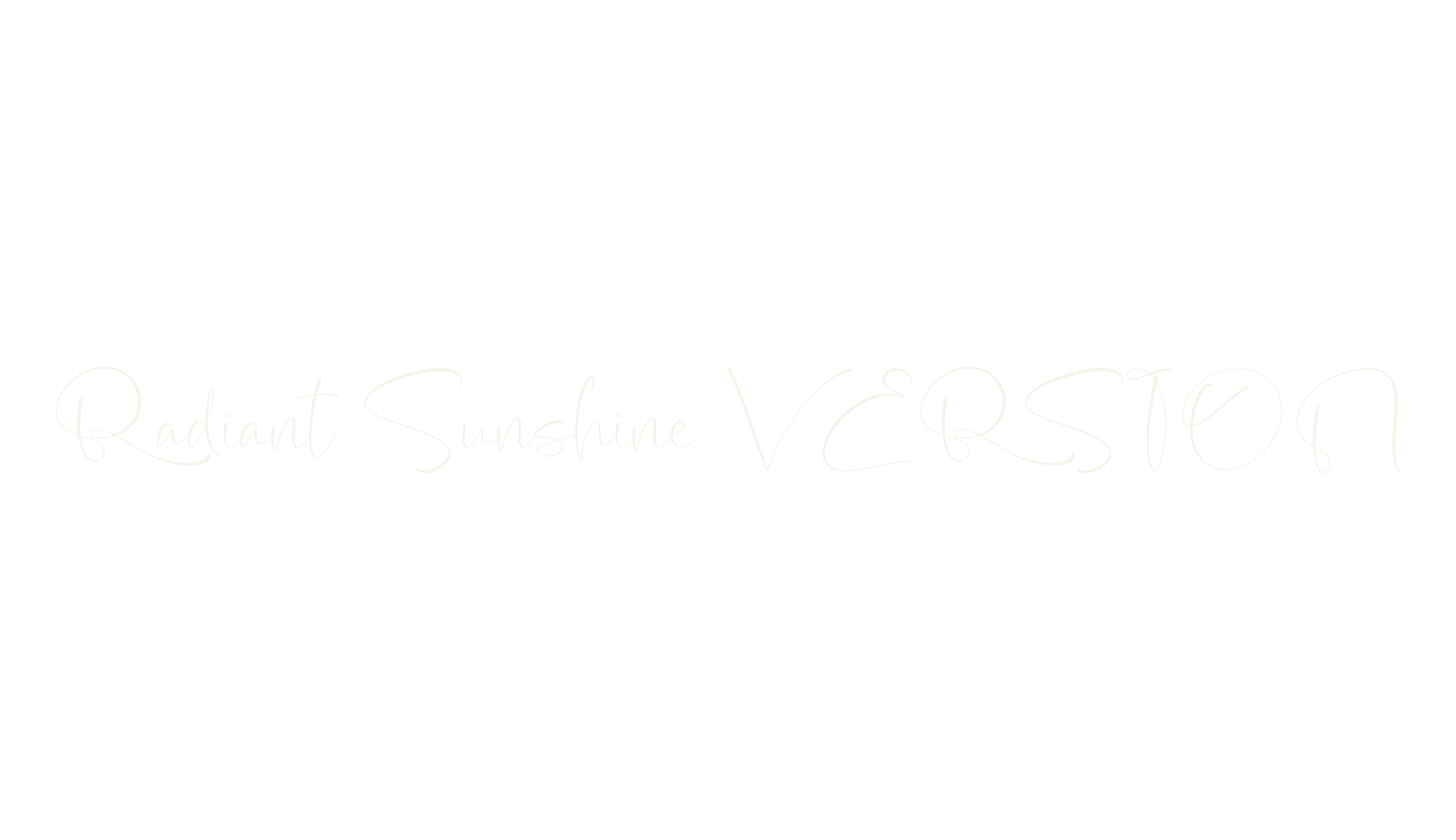 Radiant Sunshine VERSION, script font preview