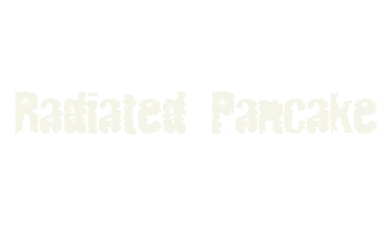 Radiated Pancake, grunge font preview