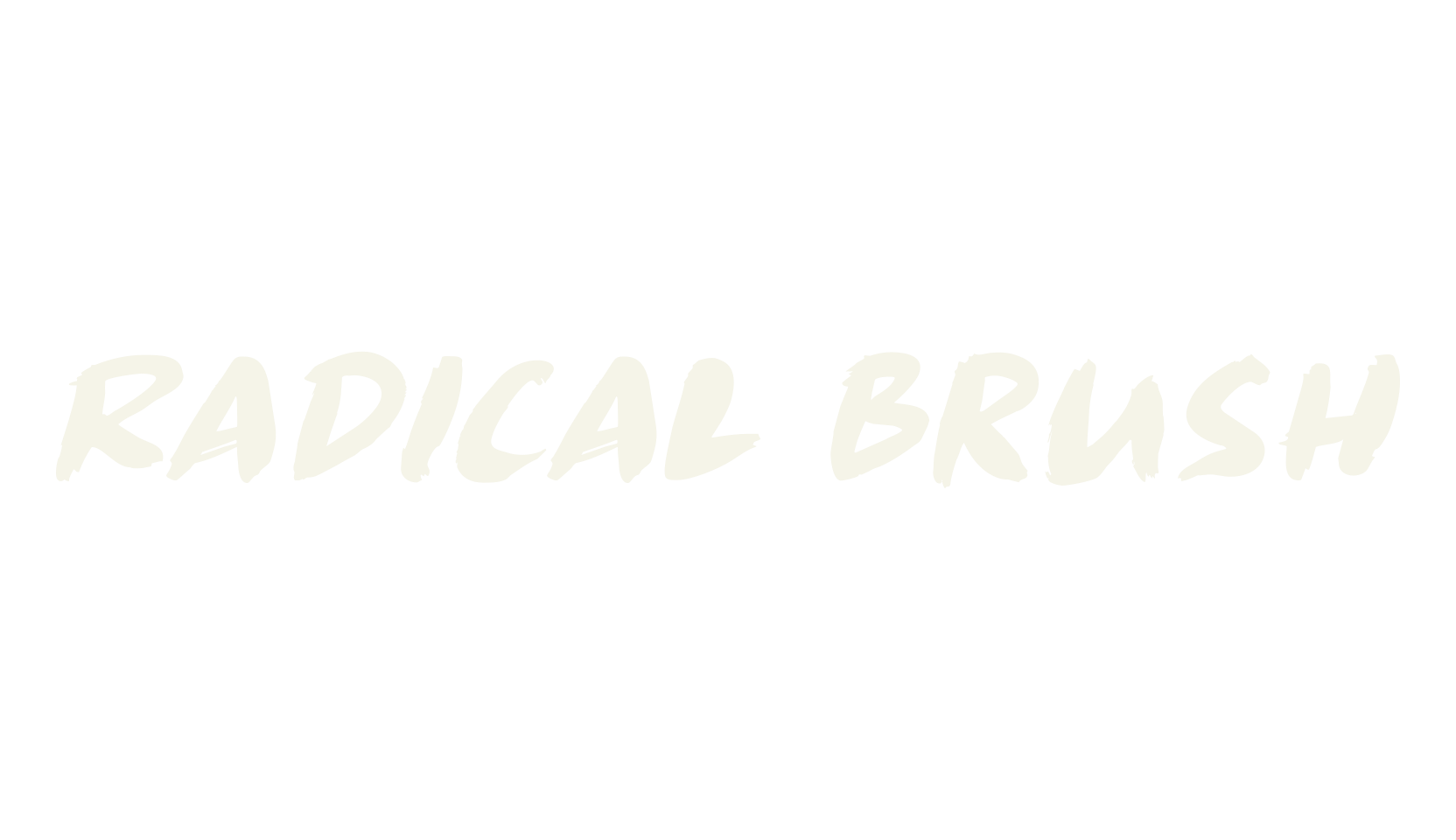 Radical Brush, handwritten font preview