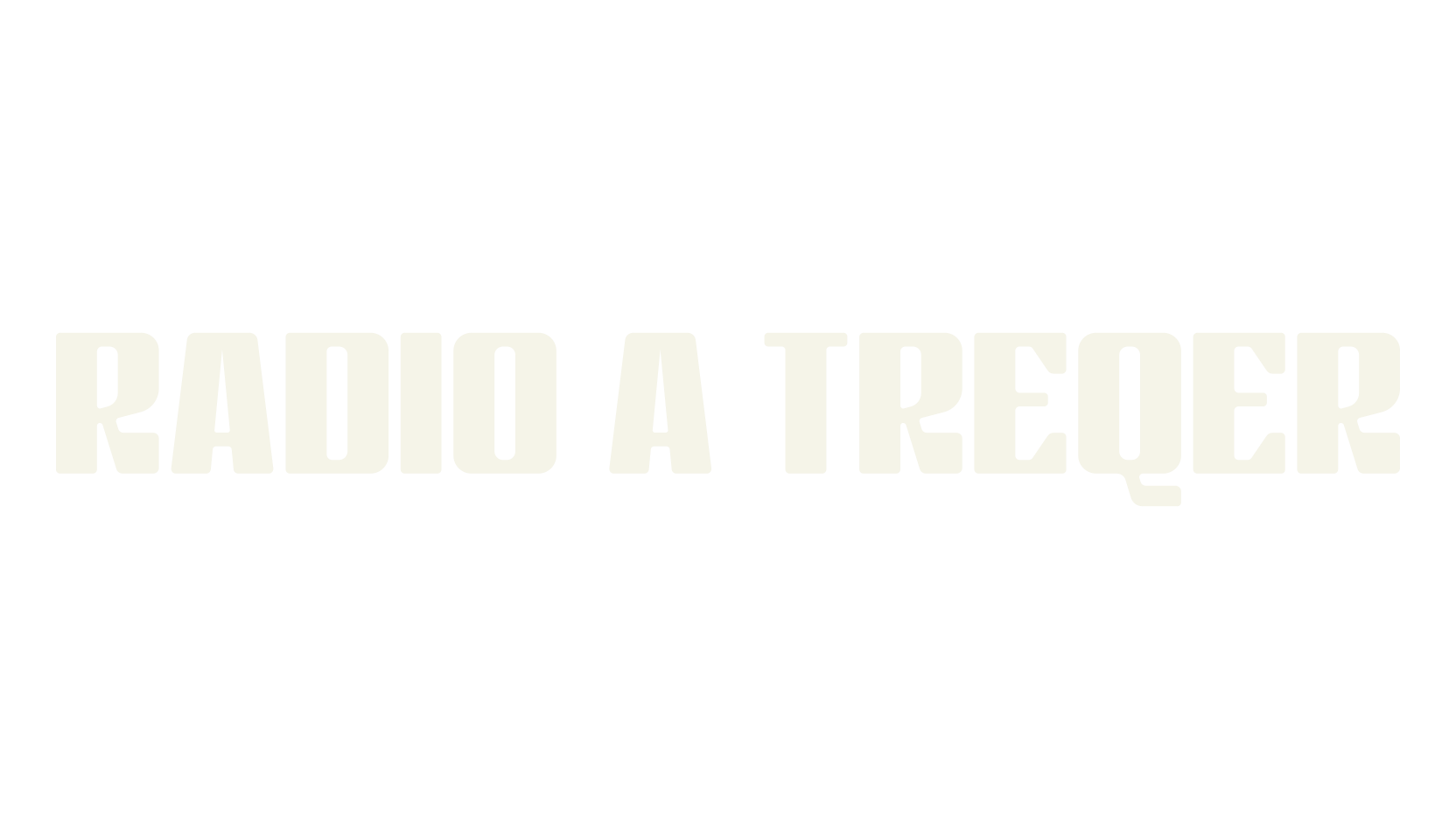 RADIO A TREQER, sans serif font preview