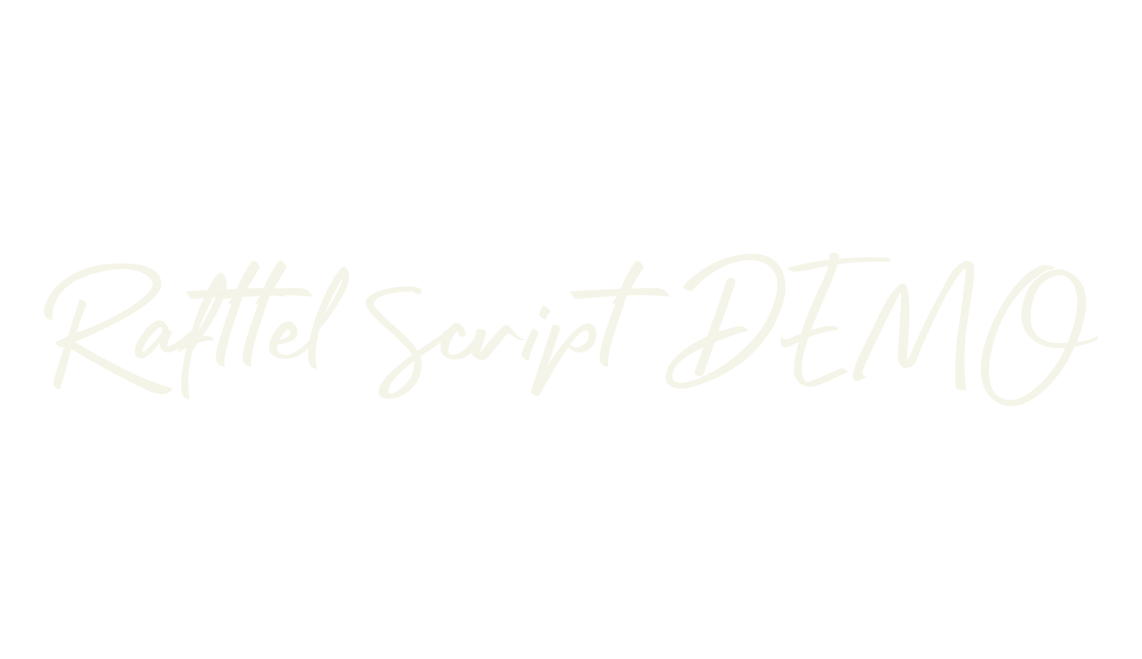 Rafttel Script DEMO, stylish font preview