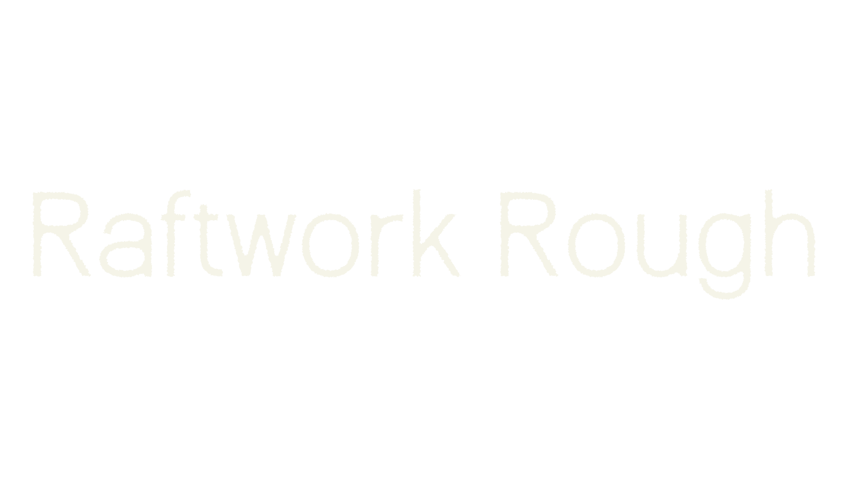 Raftwork Rough, logo font preview