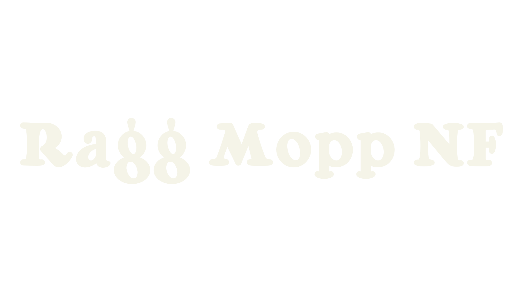 Ragg Mopp NF, serif font preview