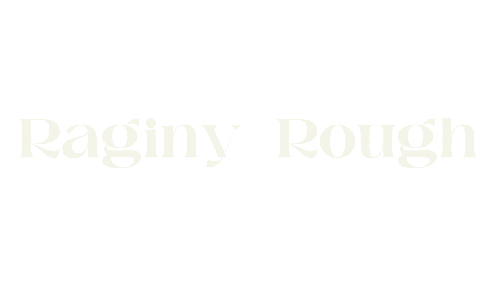 Raginy Rough, rough font preview