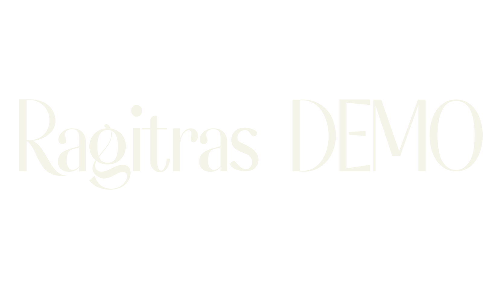 Ragitras DEMO, art deco font preview