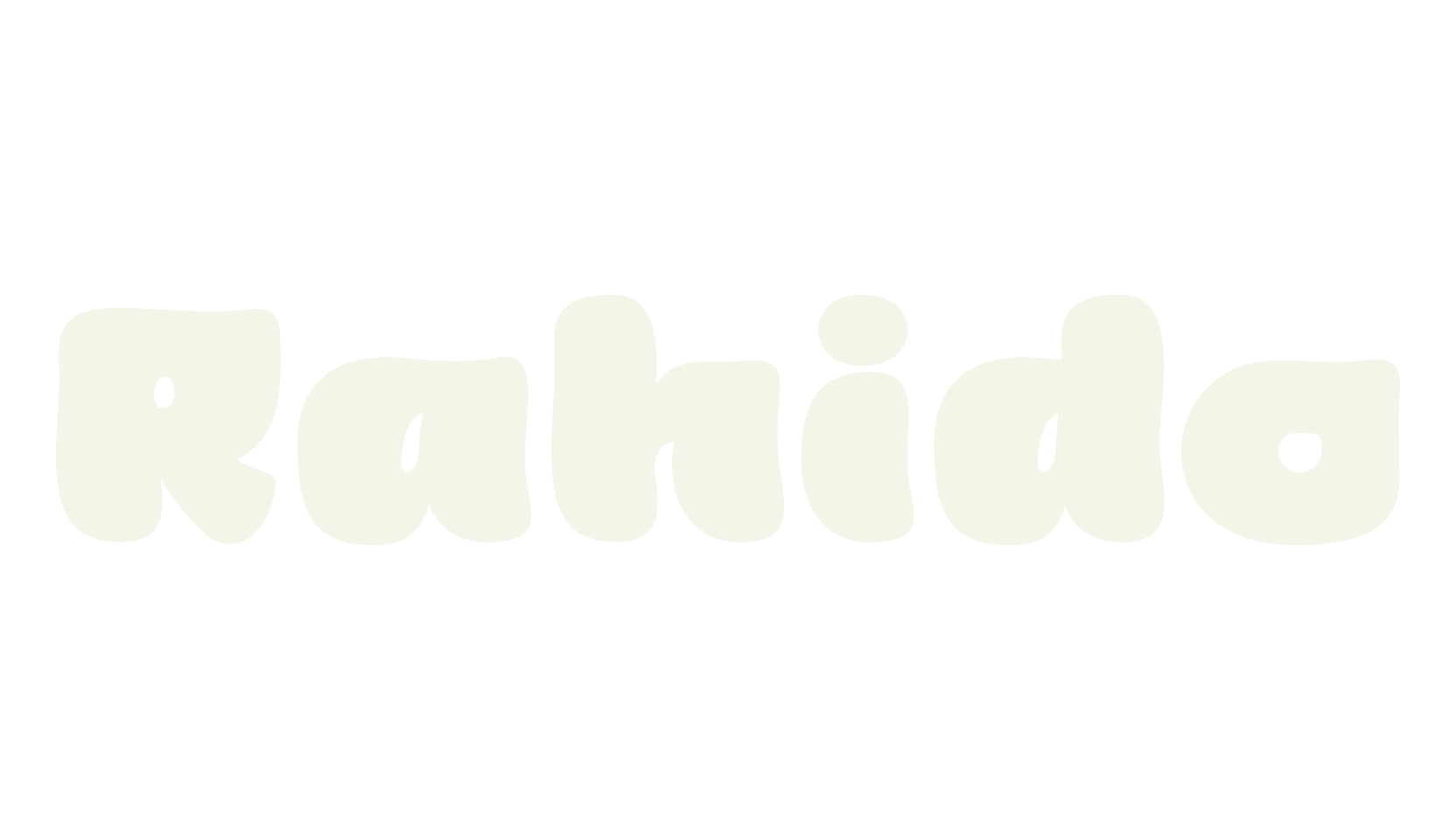 Rahido, bubble letters font preview