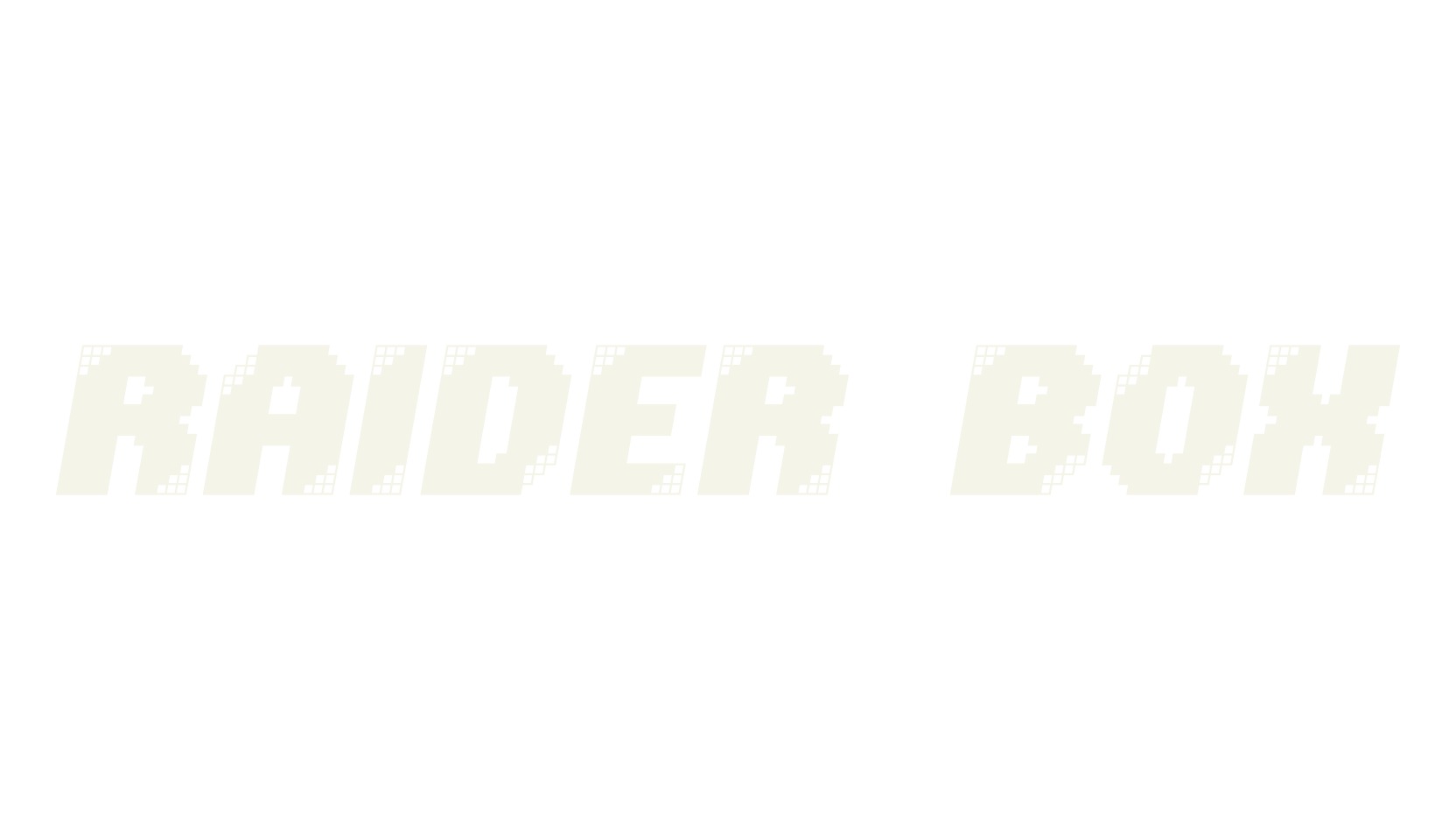 Raider Box, pixel font preview