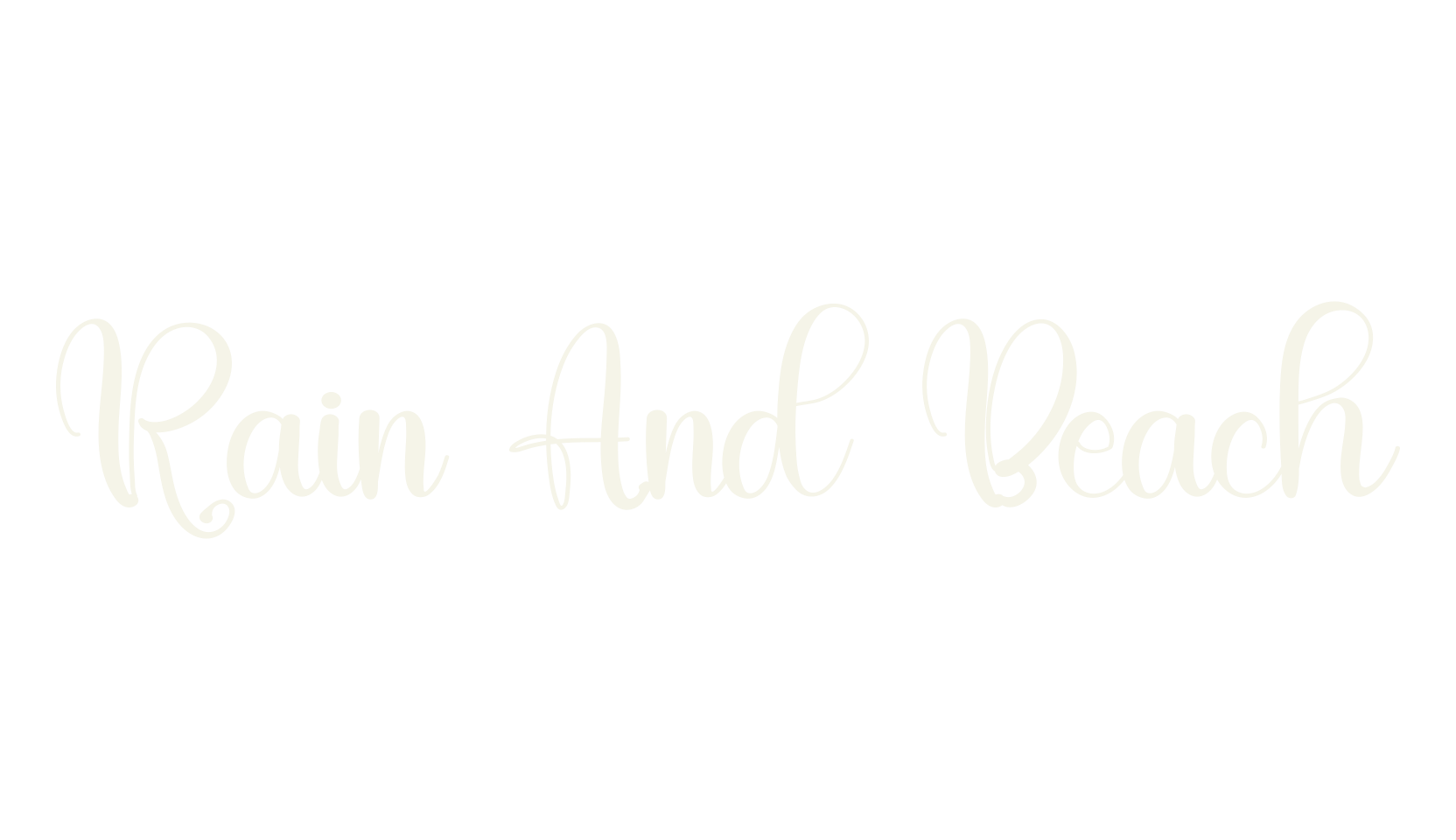 Rain And Beach, love font preview