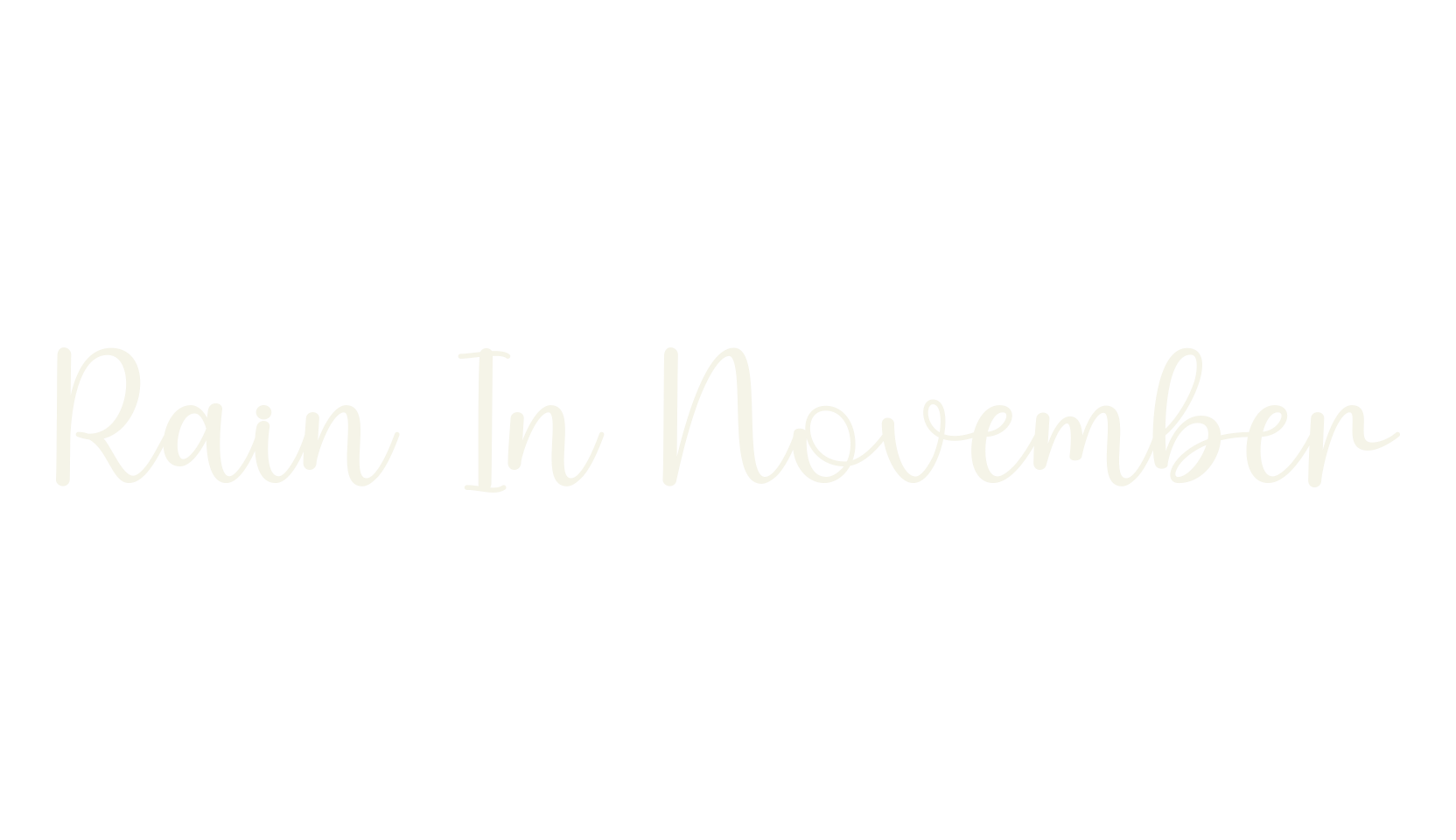 Rain In November, script font preview