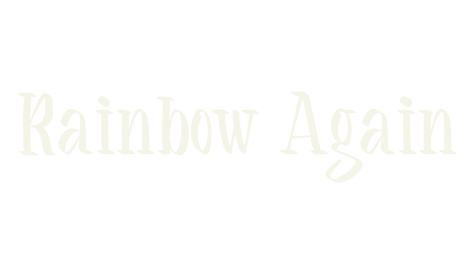 Rainbow Again, cool font preview