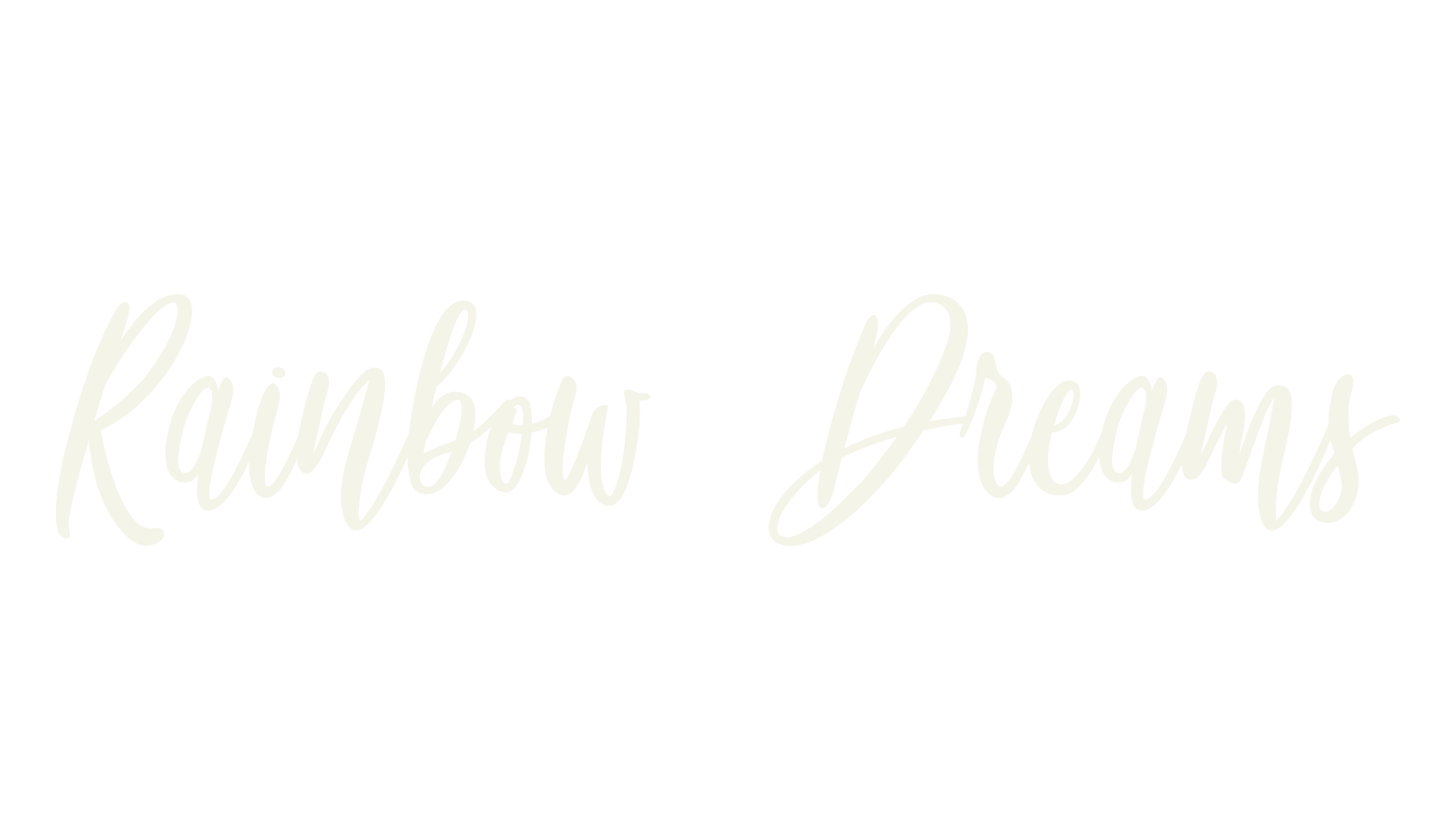 Rainbow Dreams, lettering font preview