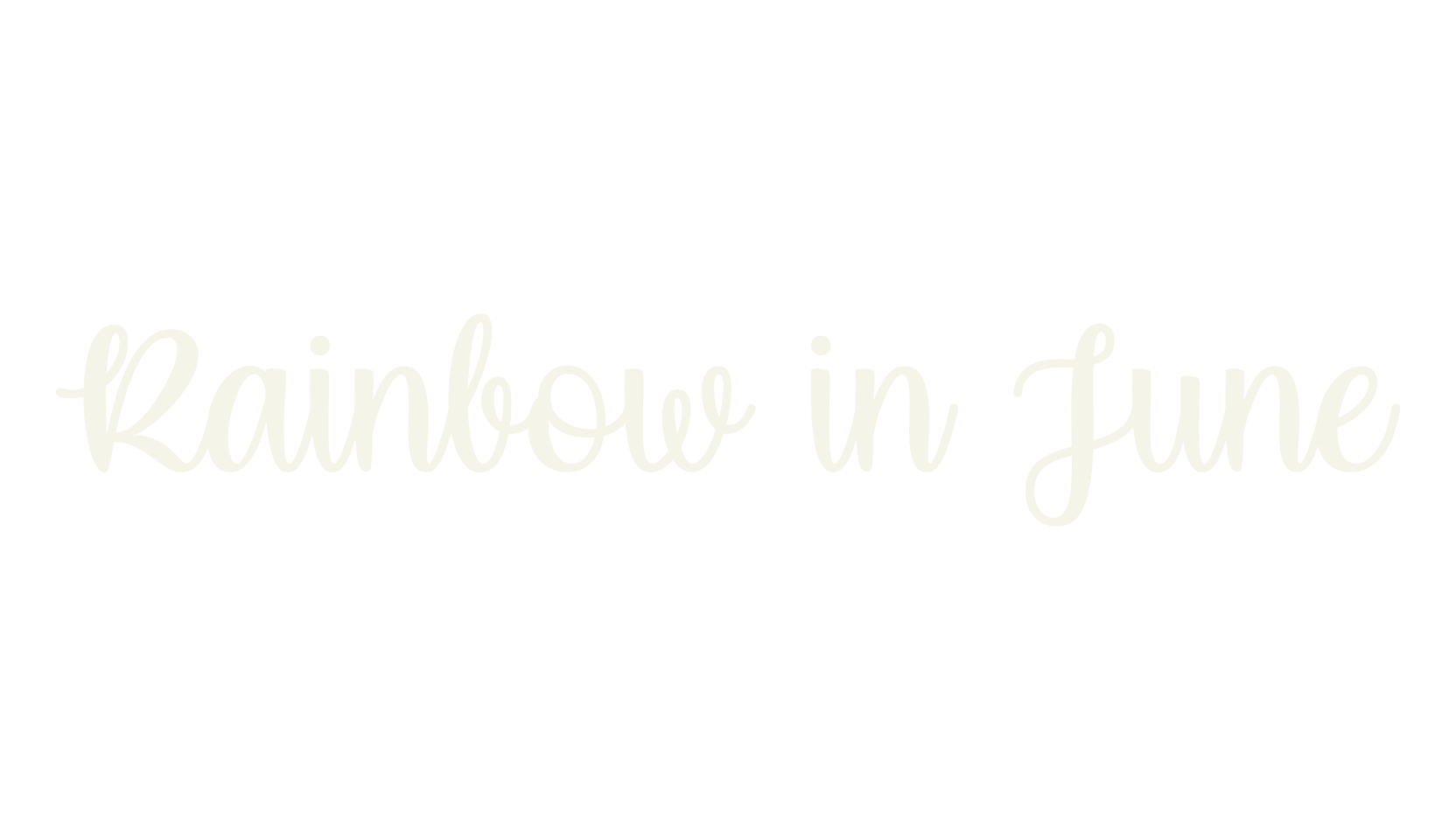 Rainbow in June, fashion script font preview