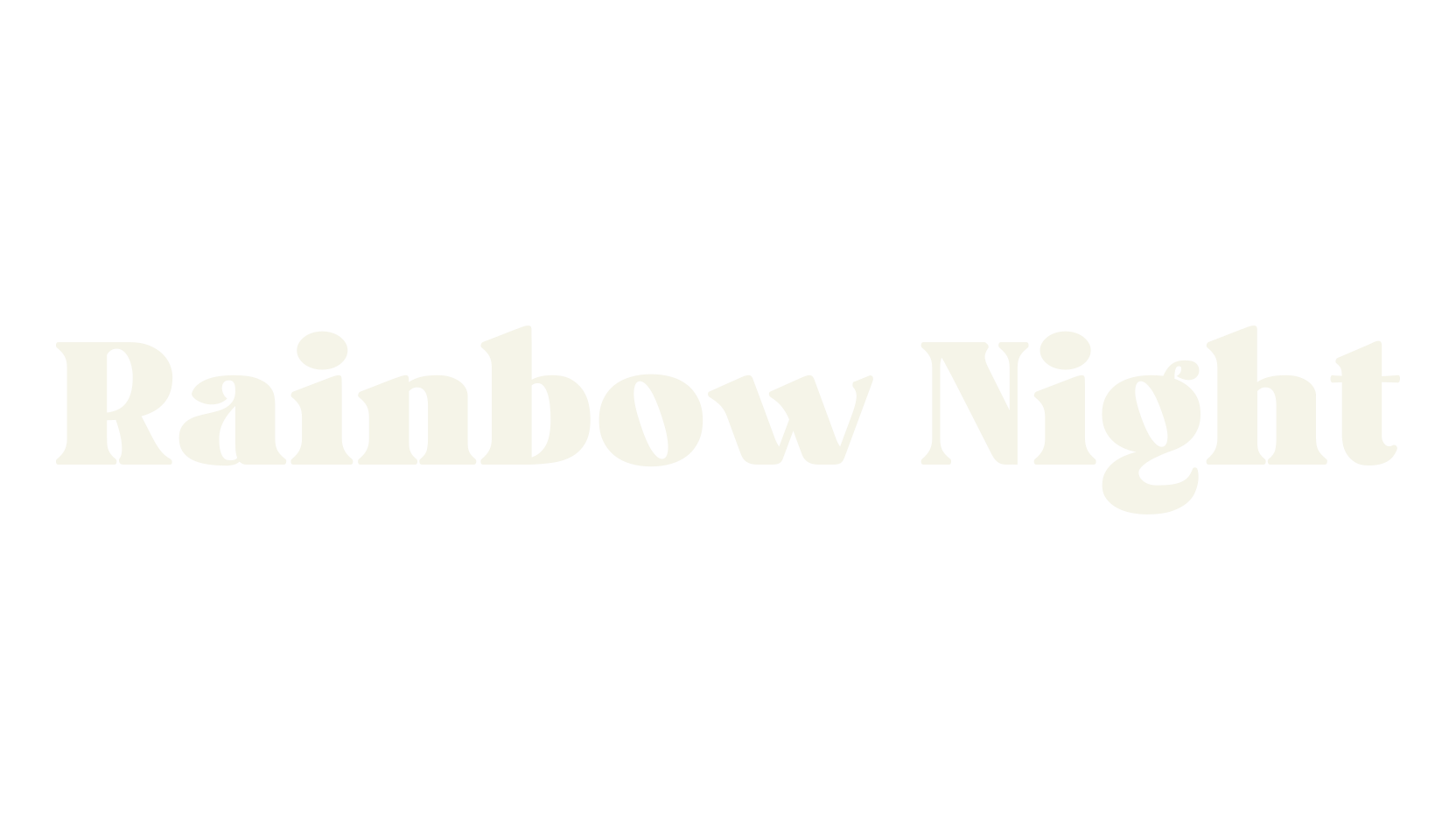 Rainbow Night, sans font preview