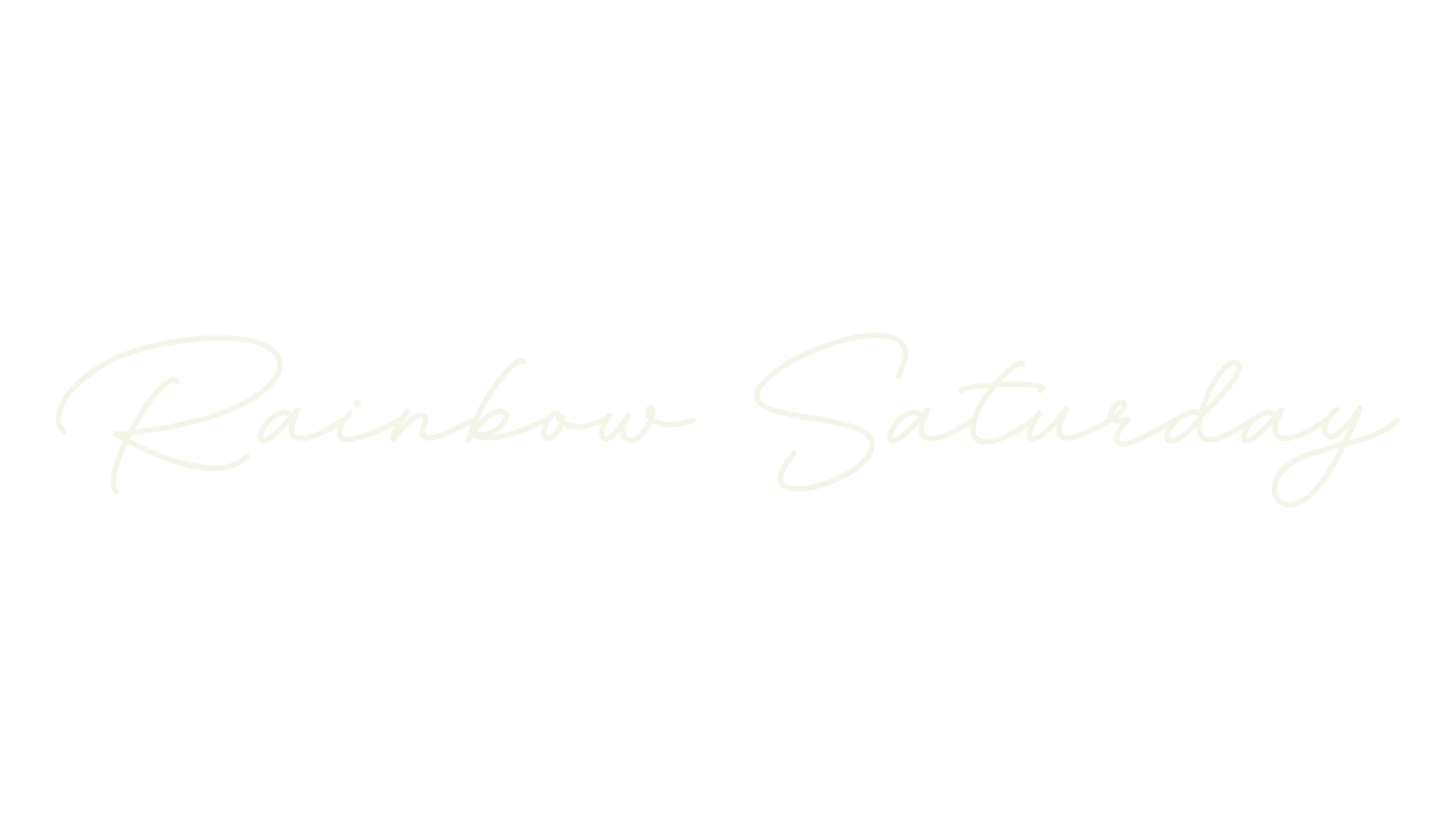 Rainbow Saturday, signature font preview