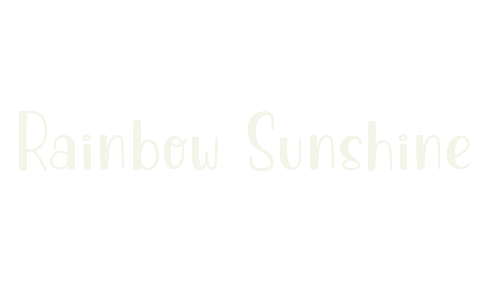 Rainbow Sunshine, typewriter font preview