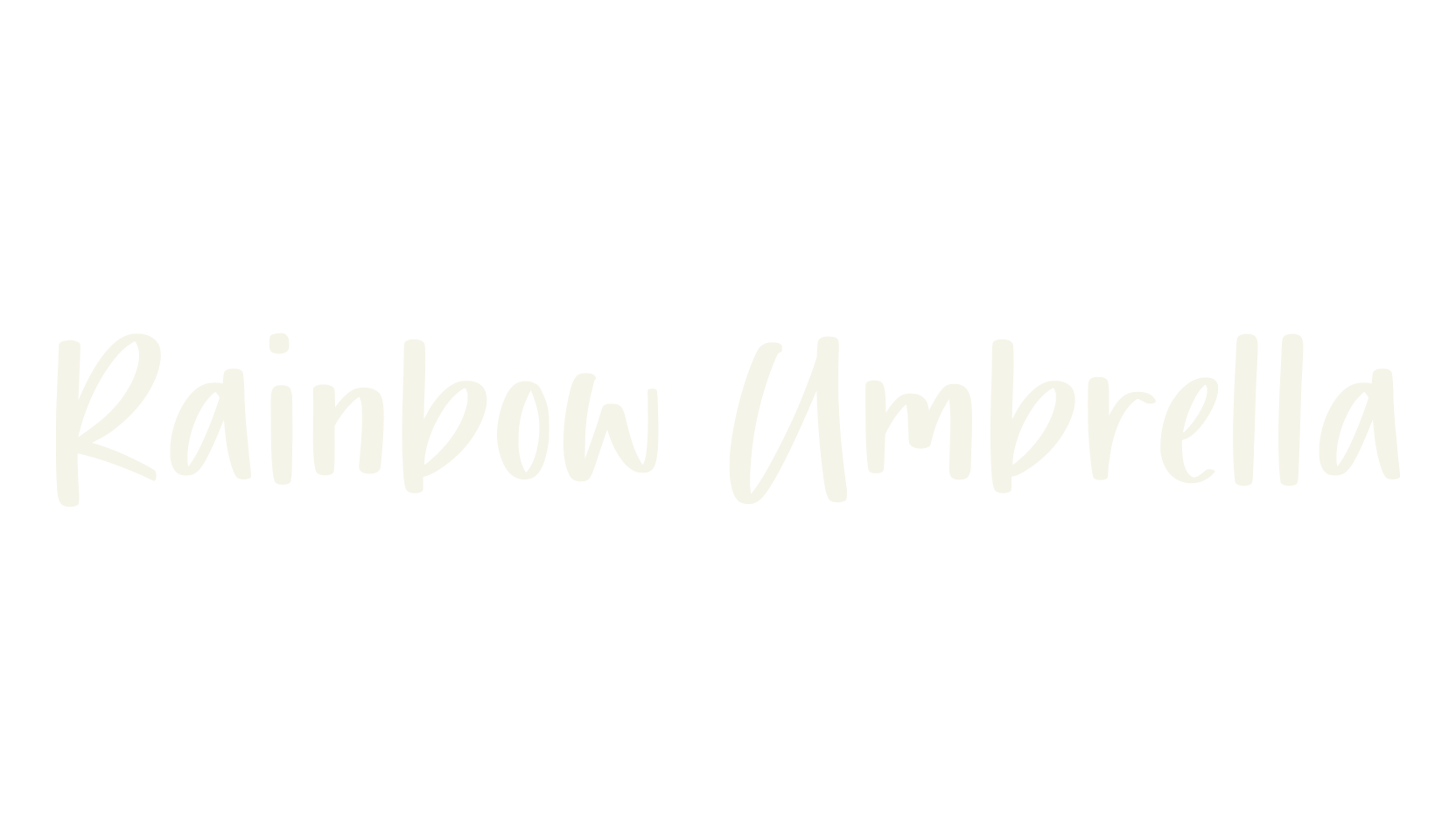 Rainbow Umbrella, wedding font preview