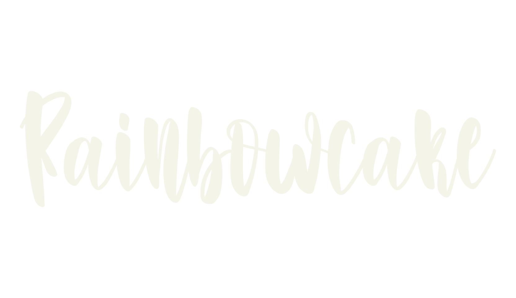 Rainbowcake, cursive font preview