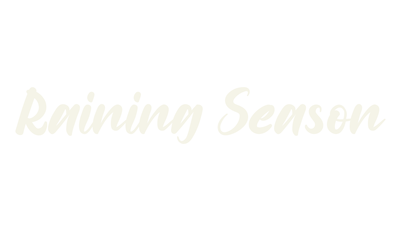 Raining Season, calligraphy font preview