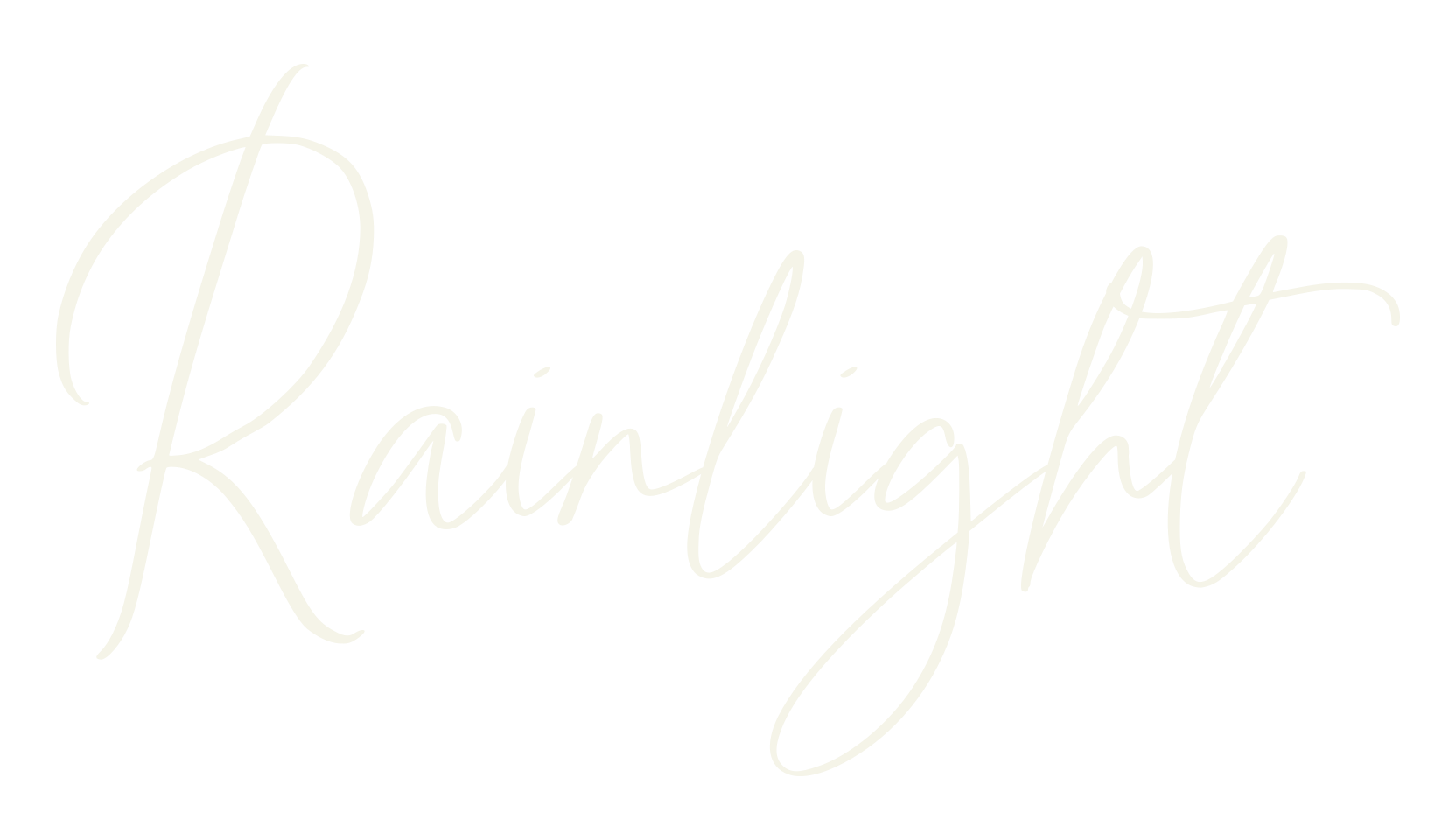 Rainlight, cursive font preview