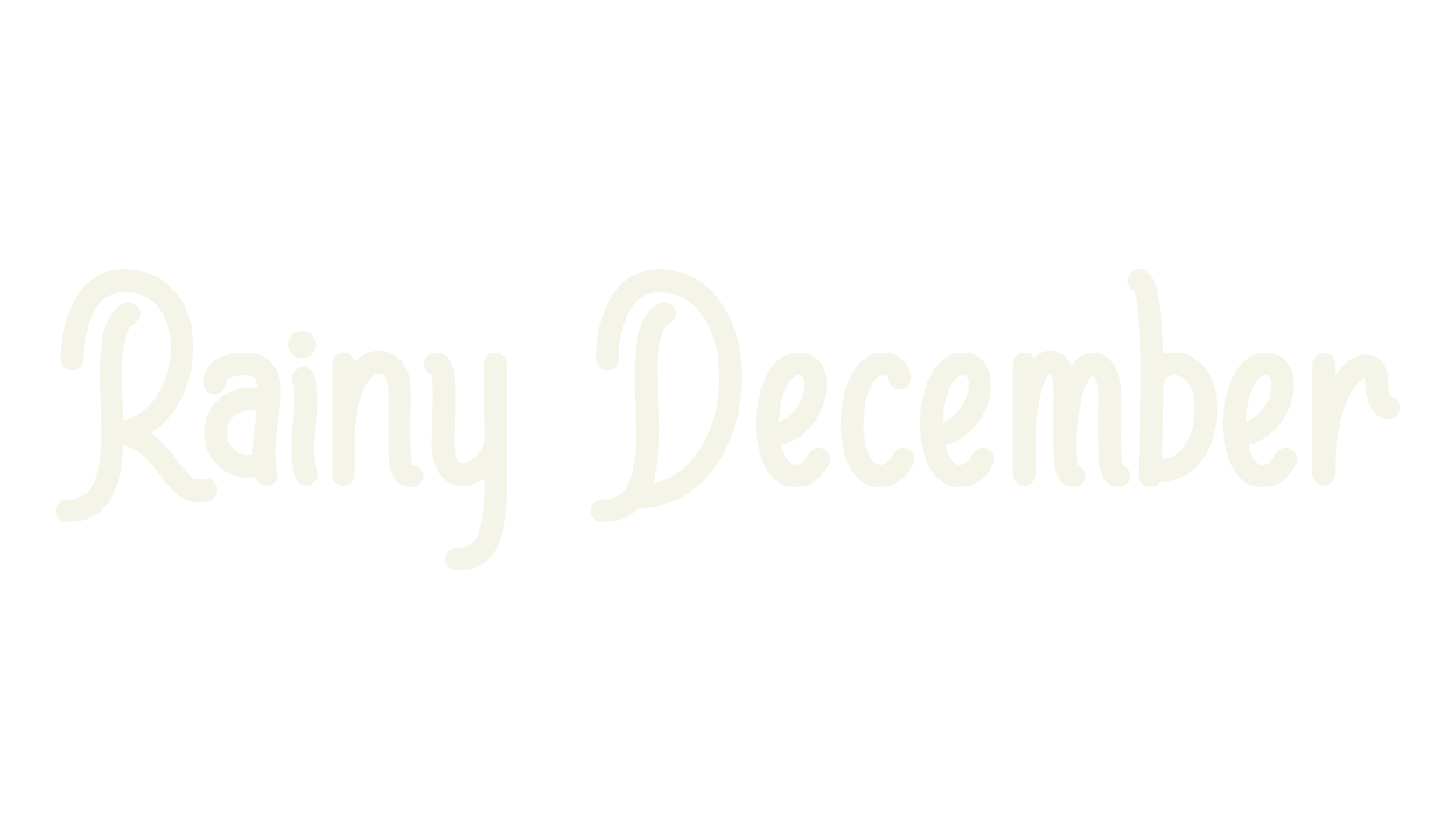 Rainy December, script font preview