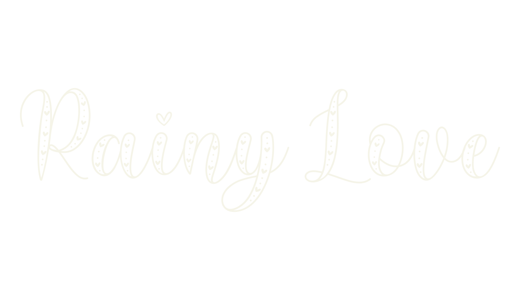 Rainy Love, calligraphy font preview