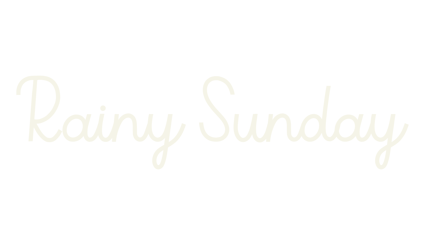 Rainy Sunday, calligraphy font preview