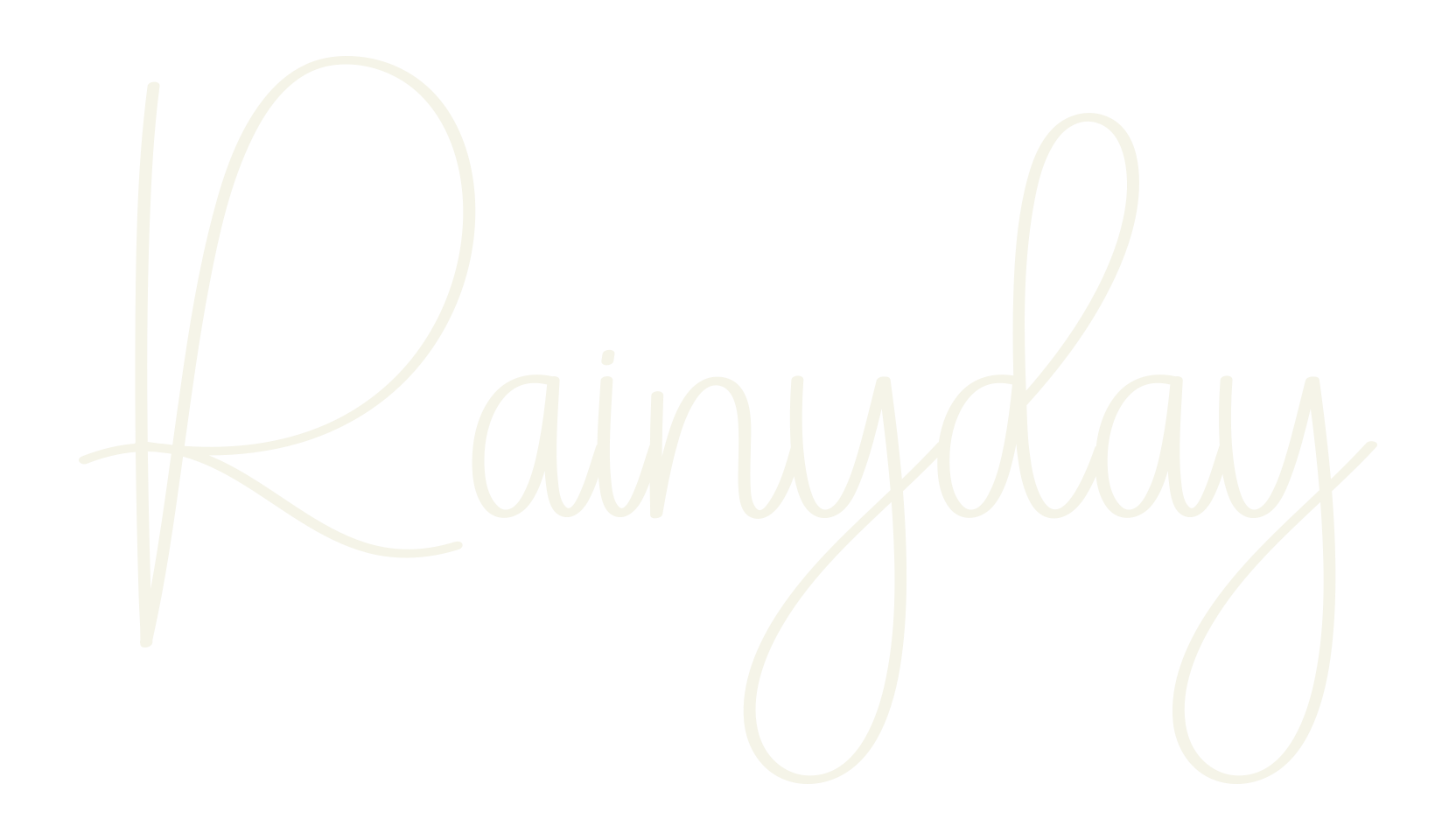 Rainyday, calligraphy font preview