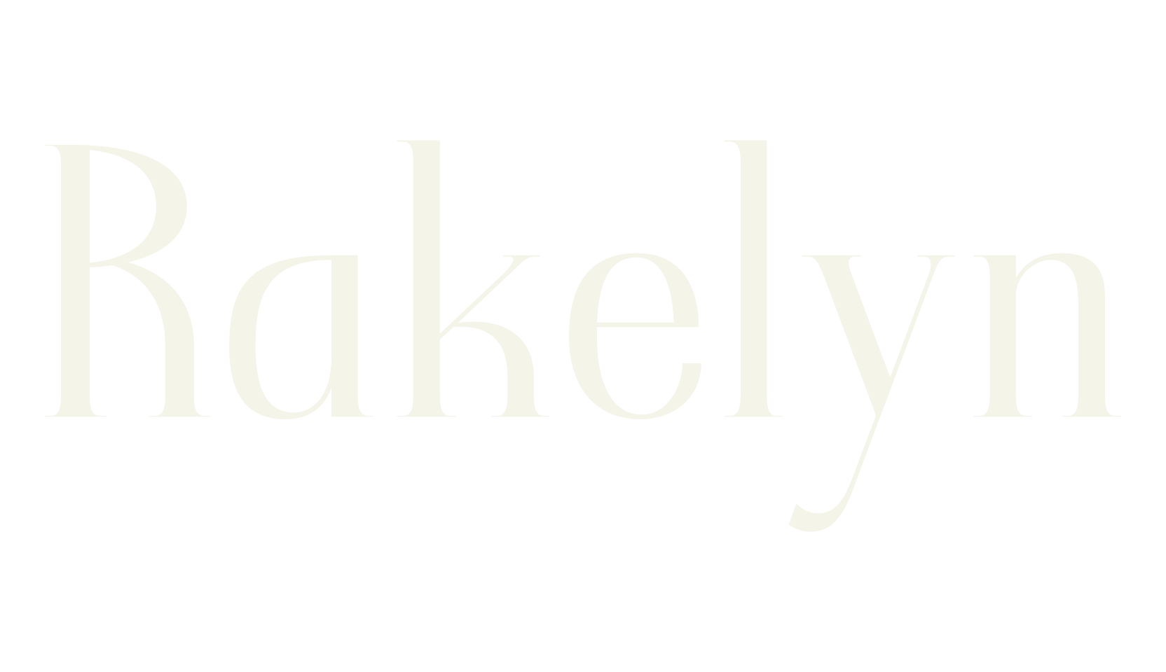 Rakelyn, serif font preview