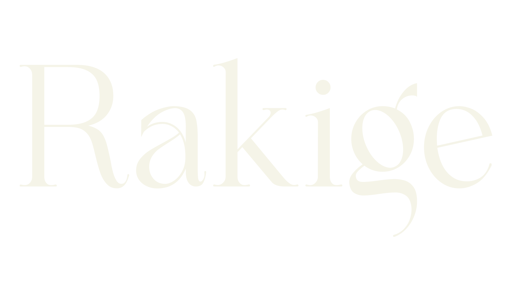 Rakige, serif font preview