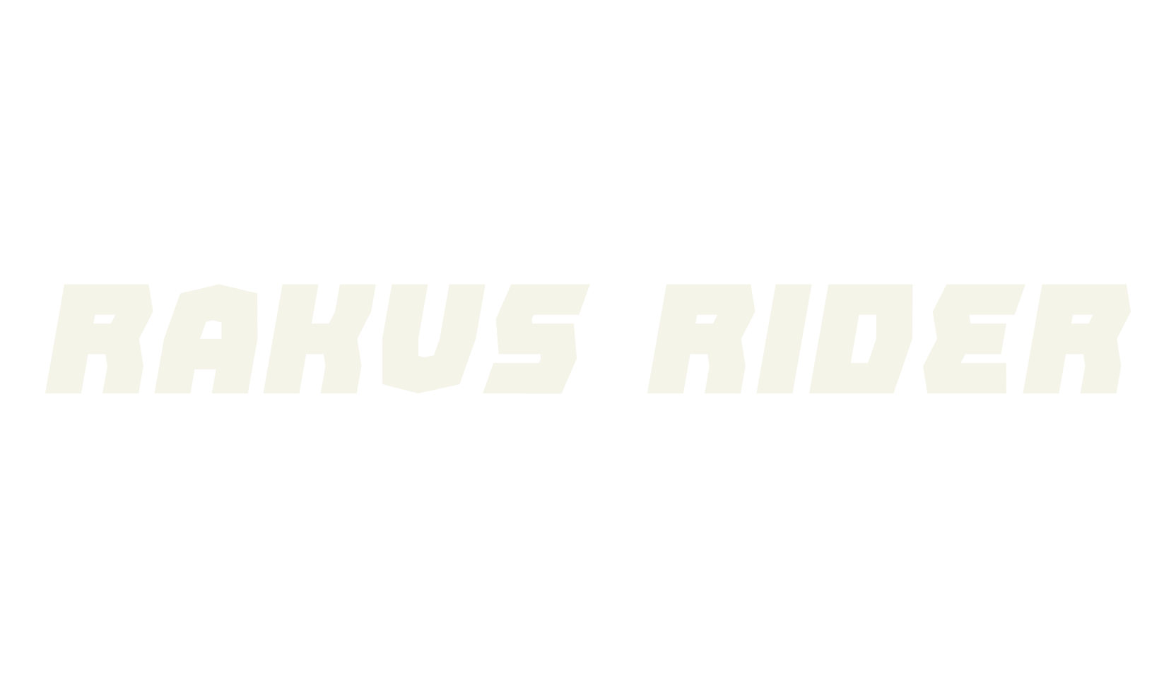 Rakus Rider, racing font preview
