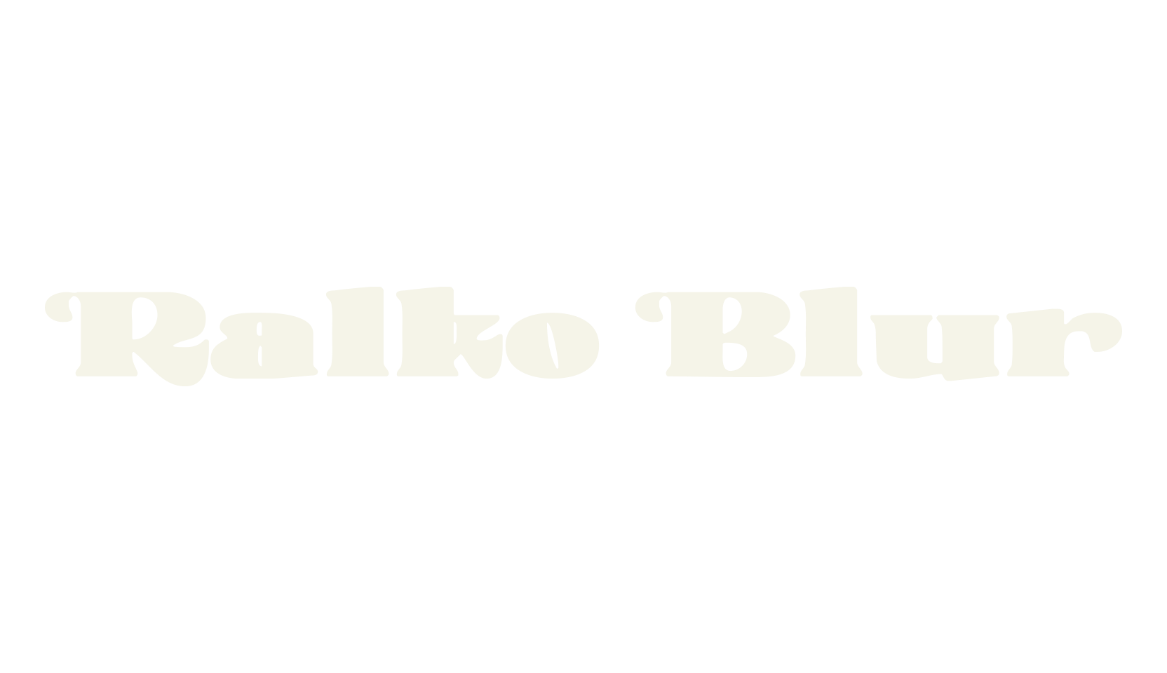 Ralko Blur, bold font preview