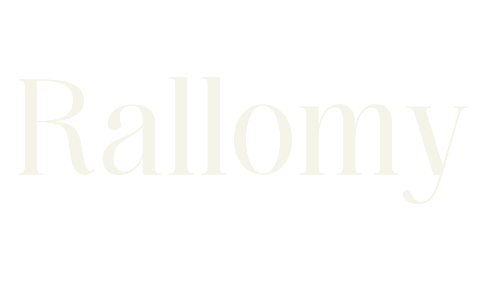 Rallomy, serif font preview