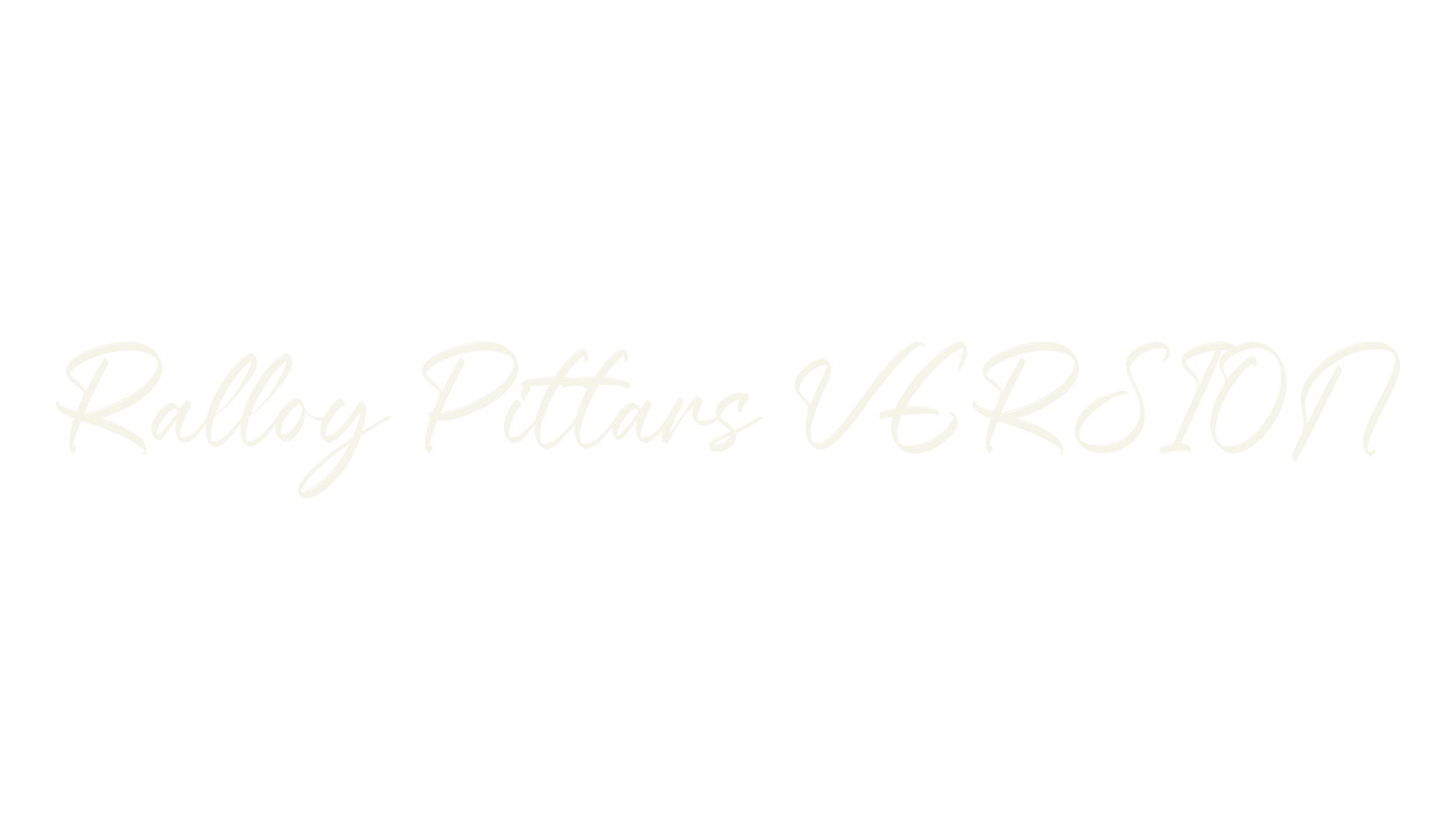 Ralloy Pittars VERSION, script font preview