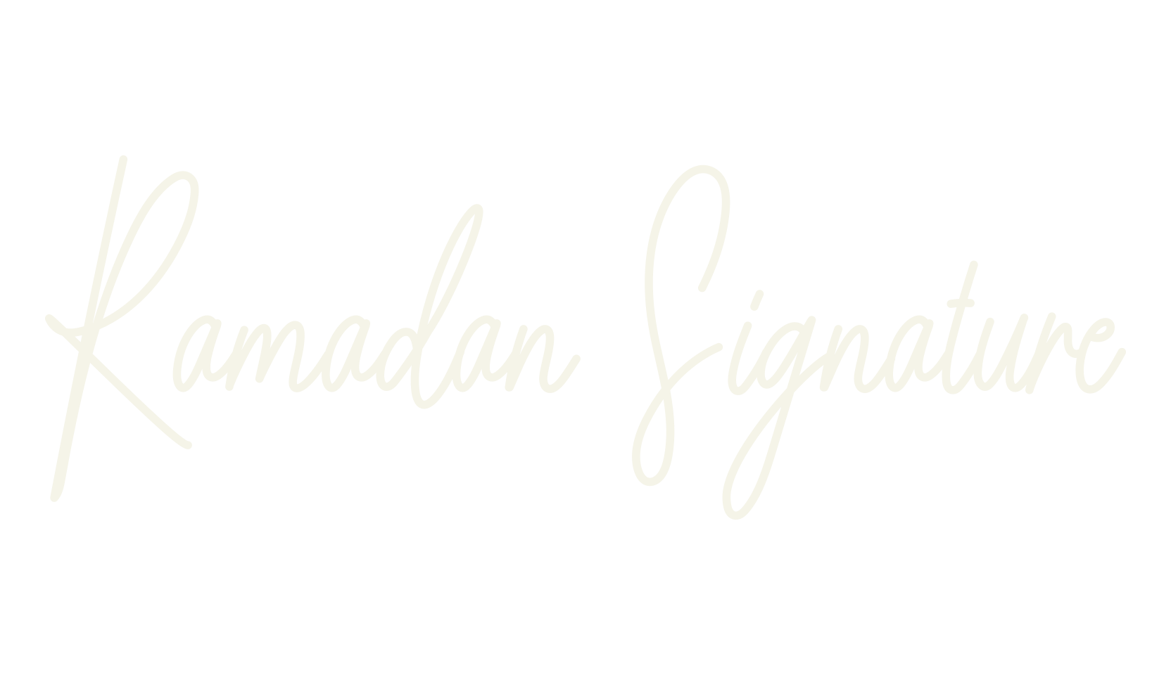 Ramadan Signature, calligraphy font preview