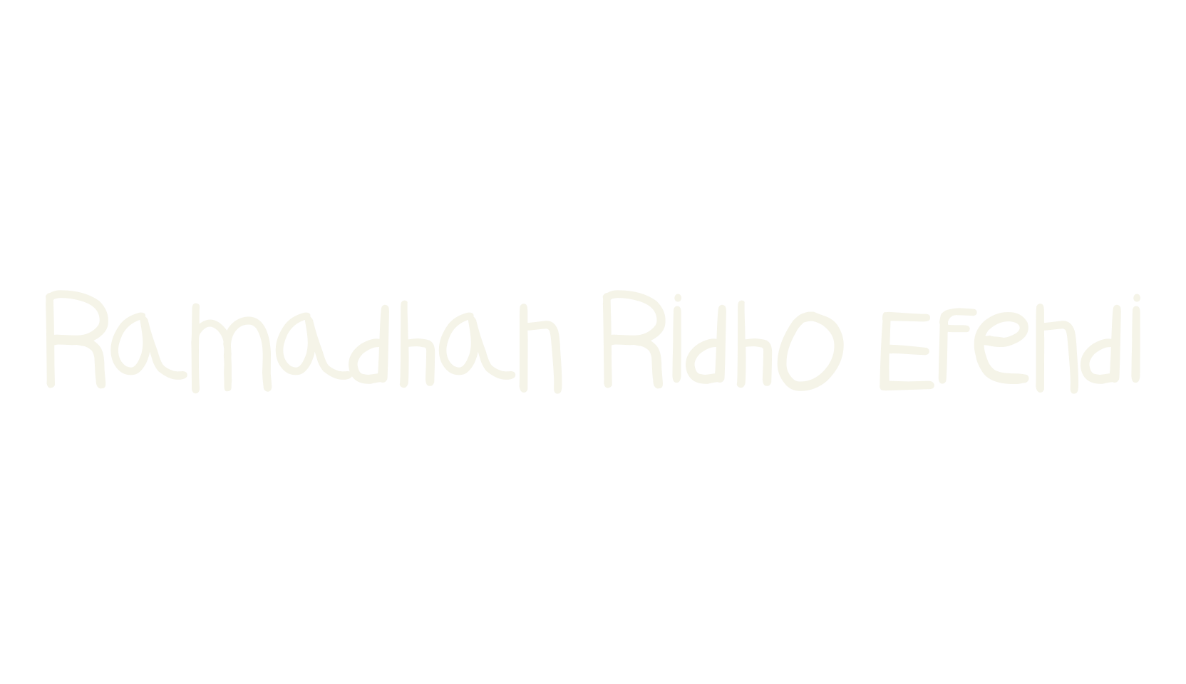 Ramadhan Ridho Efendi, scribble font preview