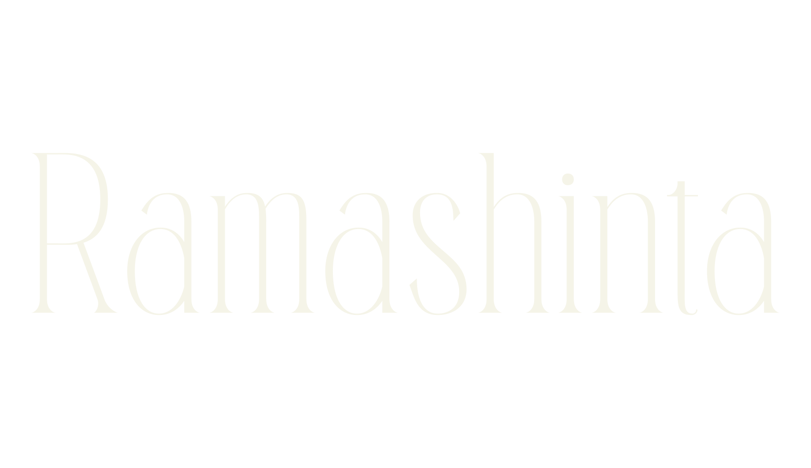 Ramashinta, serif font preview