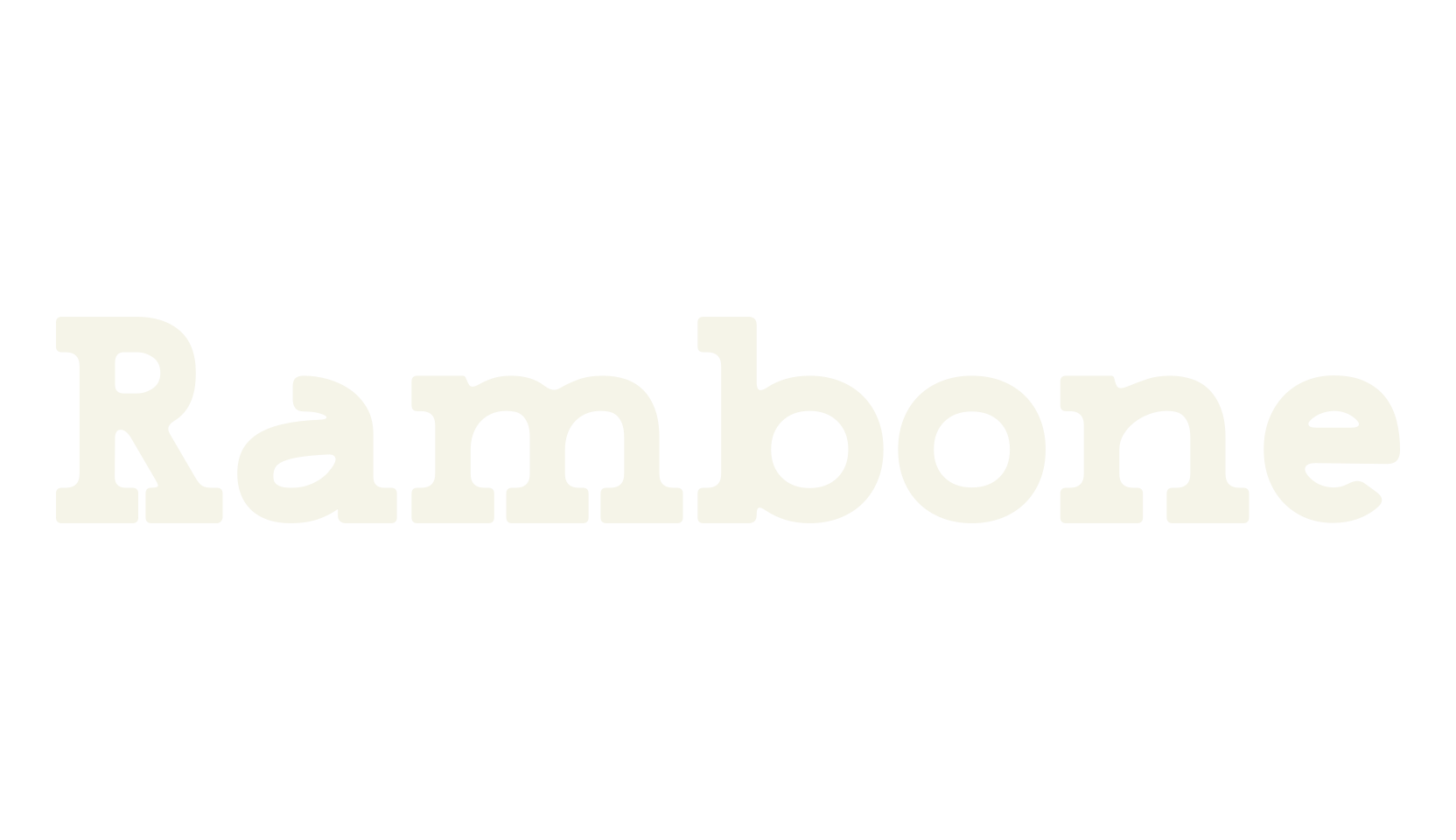 Rambone, serif font preview