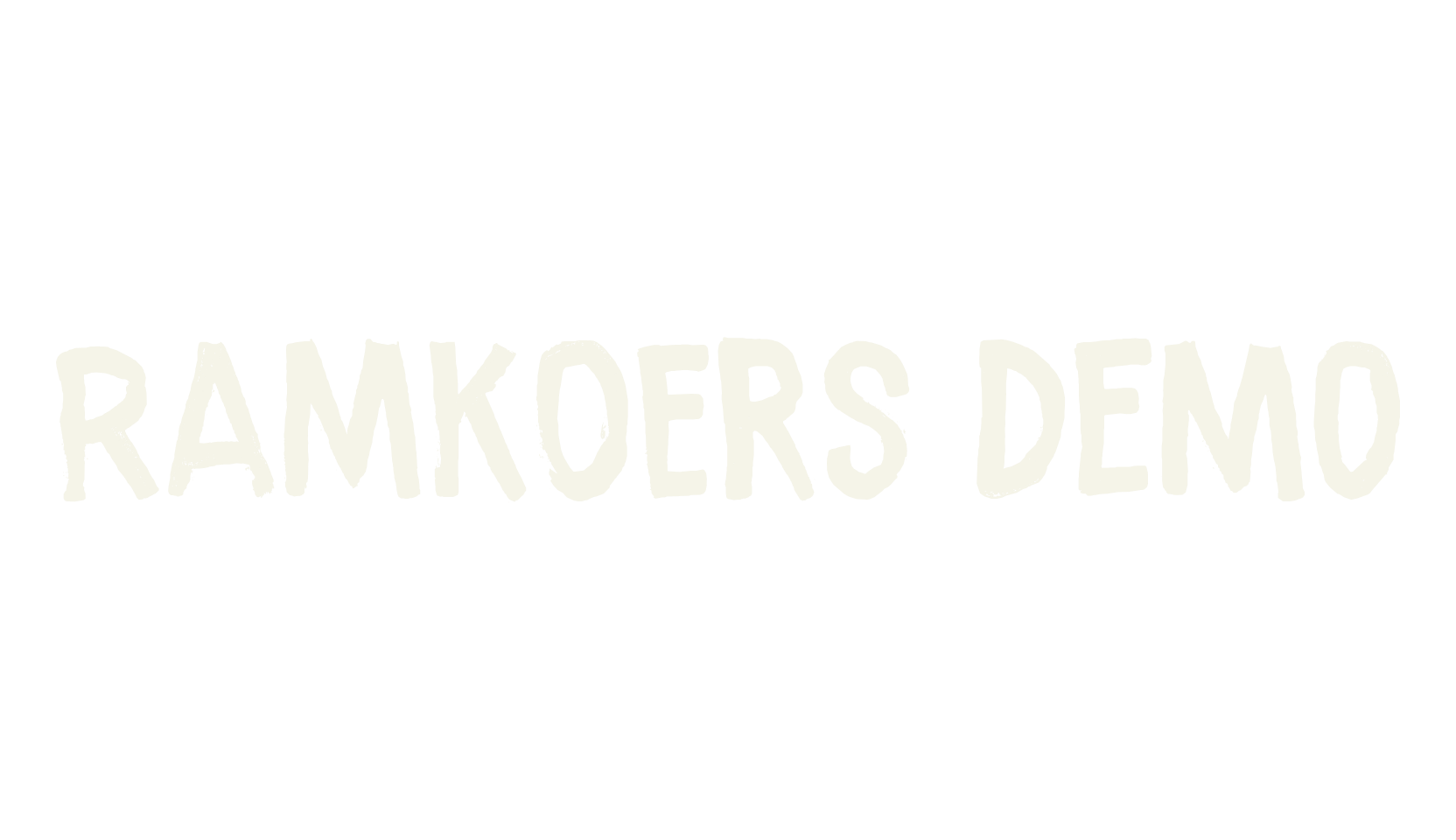 Ramkoers DEMO, display market font preview