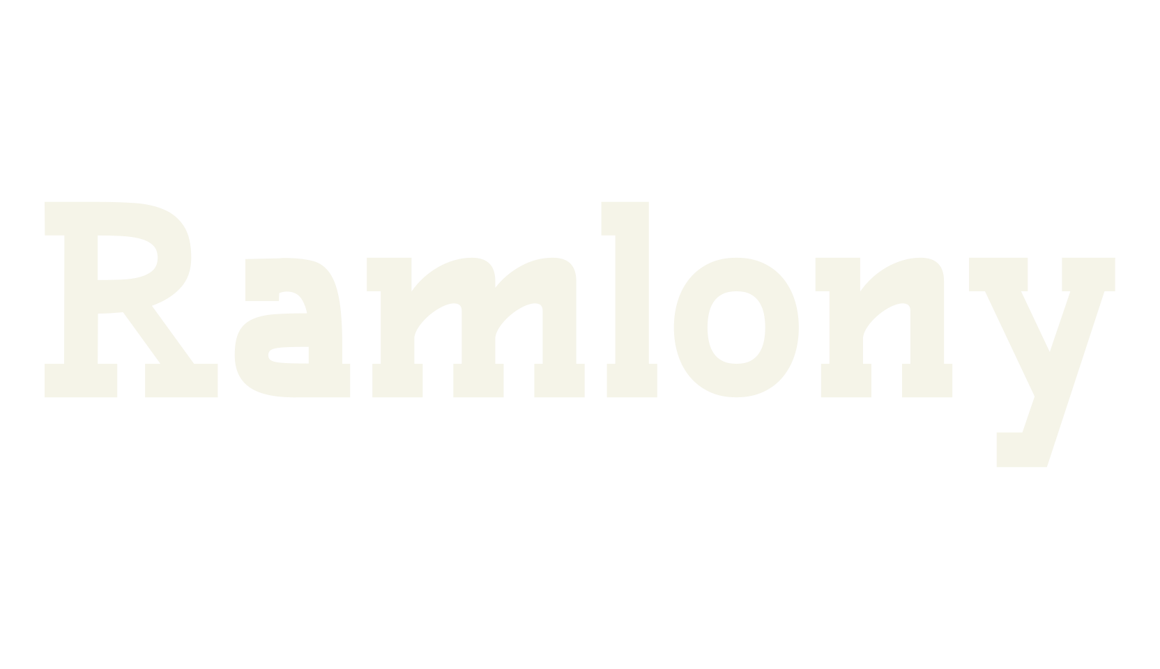 Ramlony, stencil font preview