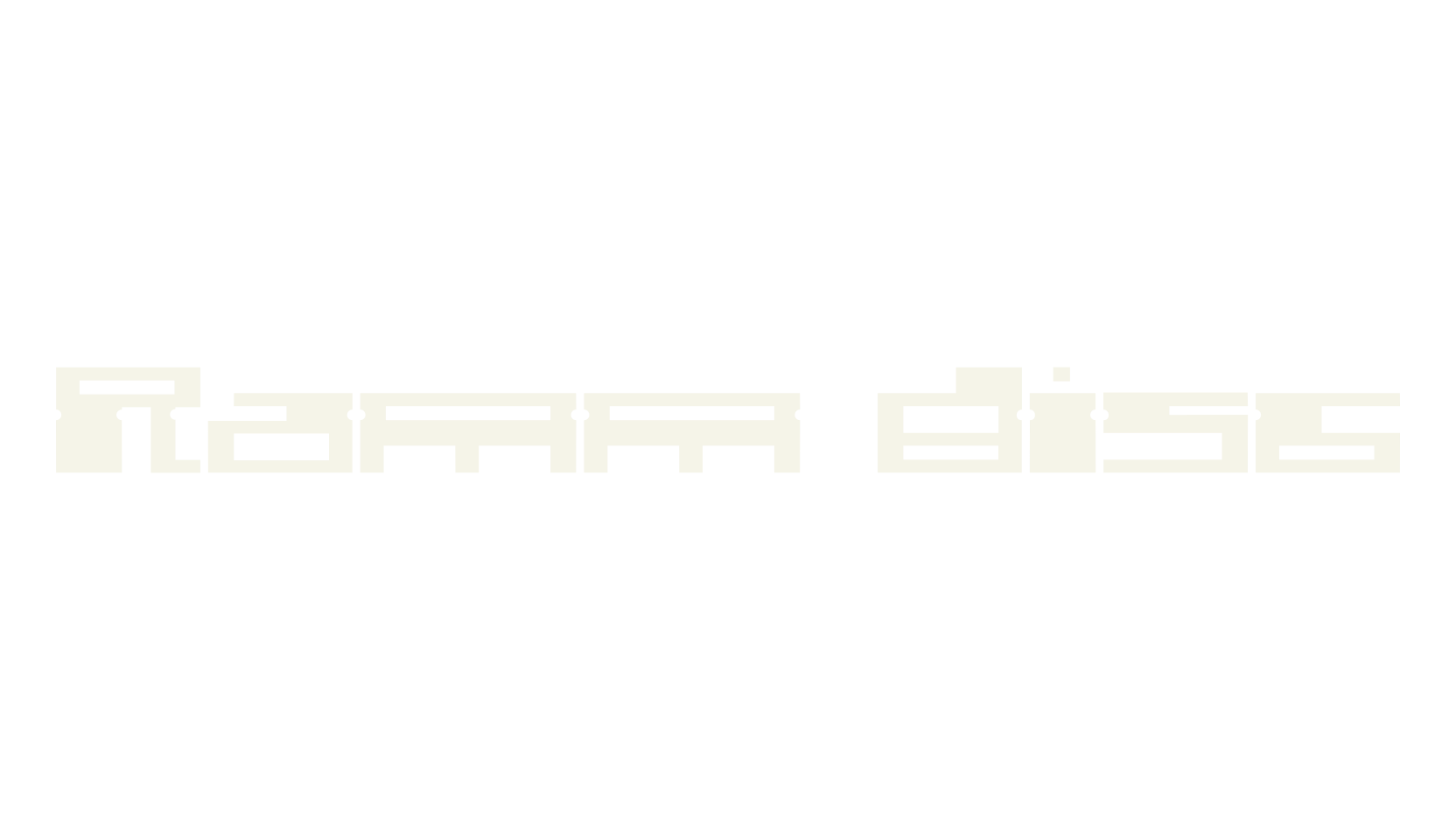 Ramm disc, futuristic font preview